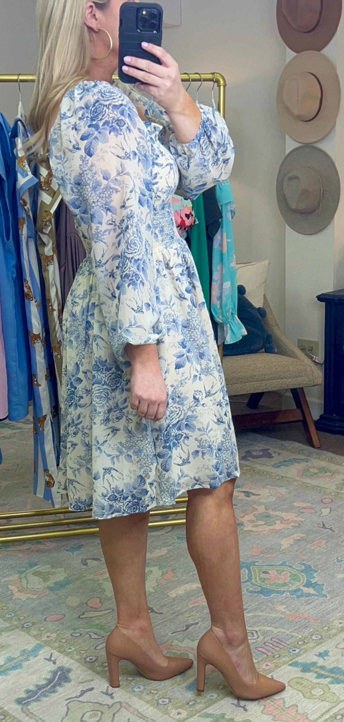 Grand Millennial Floral Smocked Dress