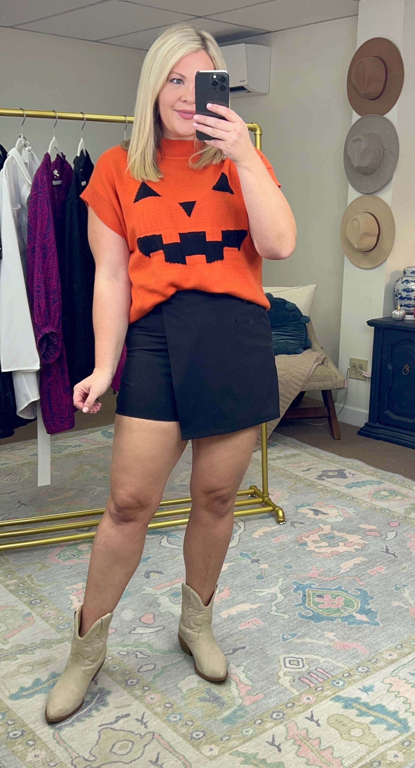 Get Lit Jack-O-Lantern Knit Top