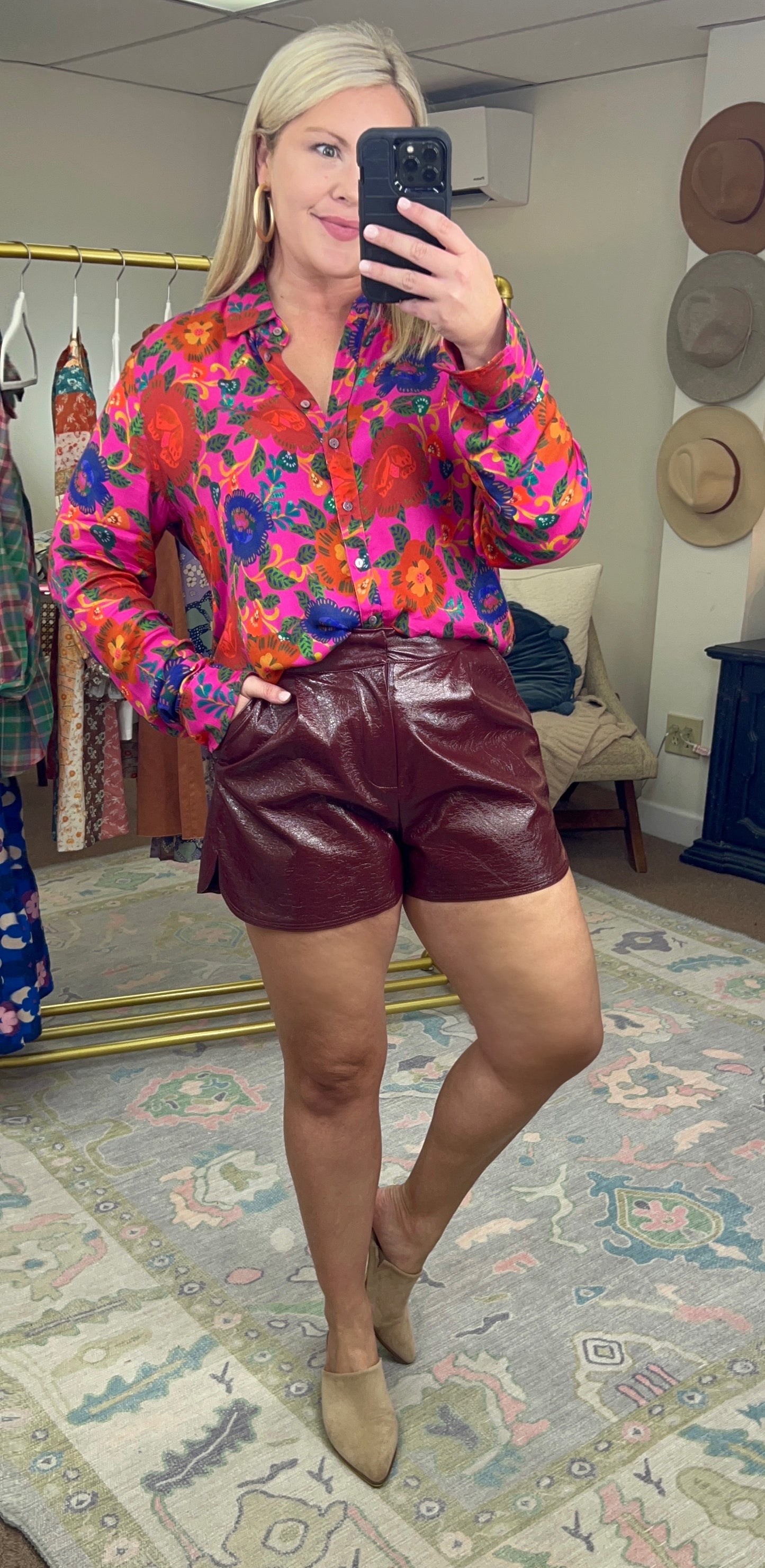 **MORE COLORS** Sleek And Sassy Vegan Leather Shorts