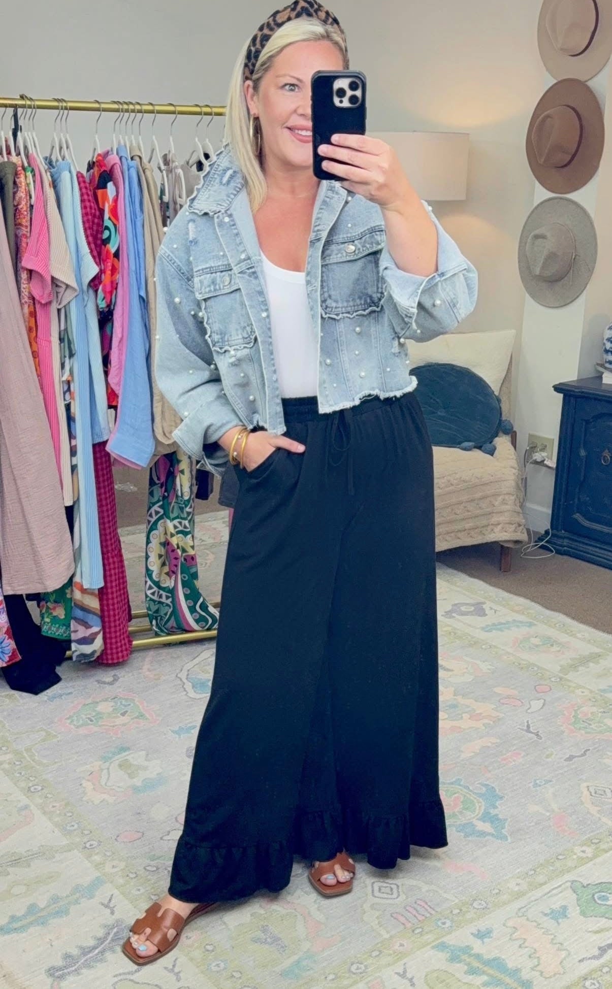 Down Time Ruffle Hem Pants