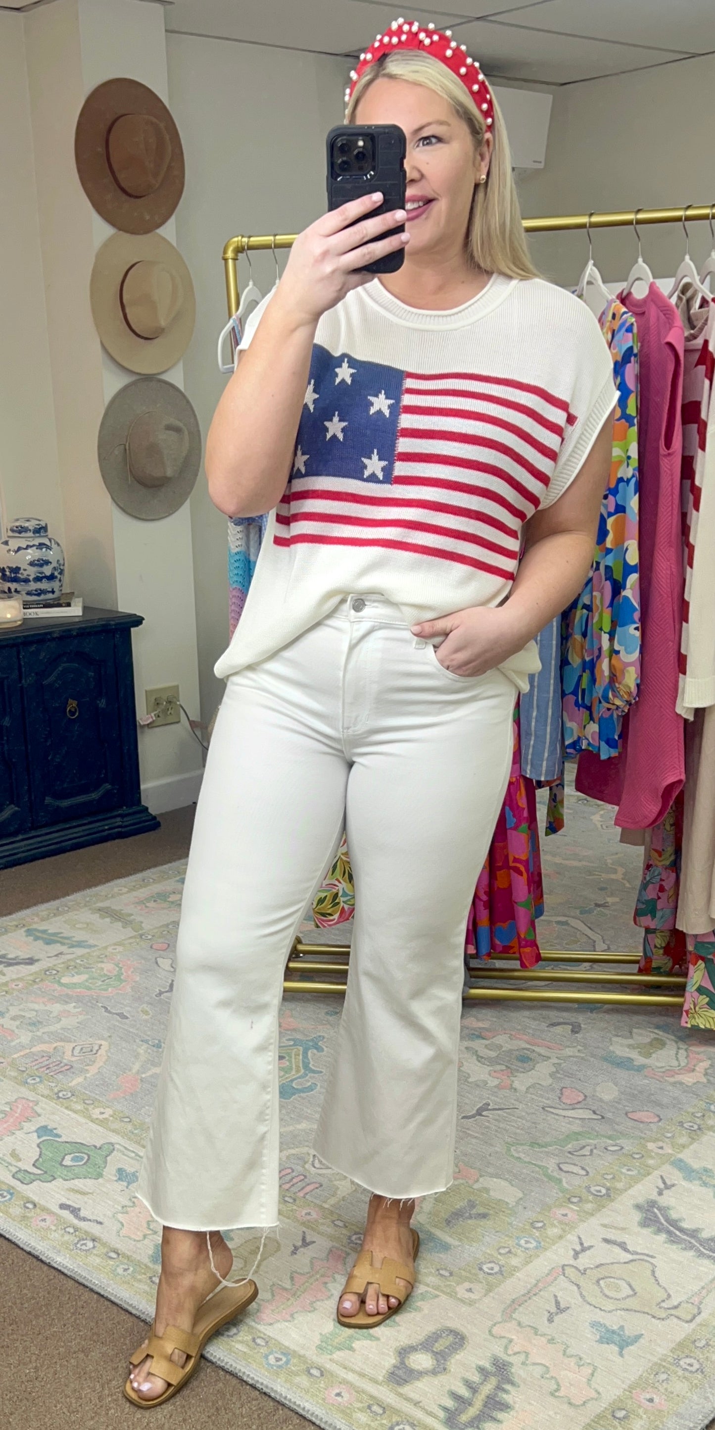 Americana Light Knit Top