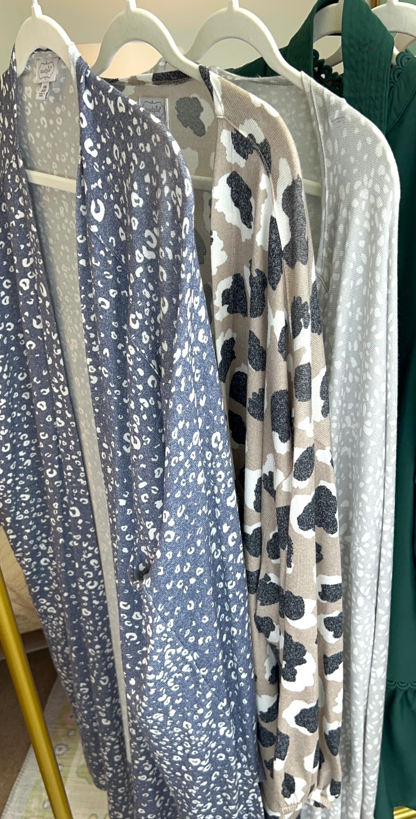 Fiercely Made Animal Print Balloon Sleeve Cardigan