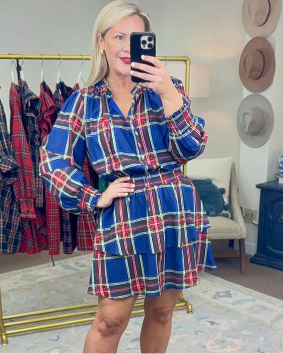Clifton Tartan Plaid Ruffle Dress