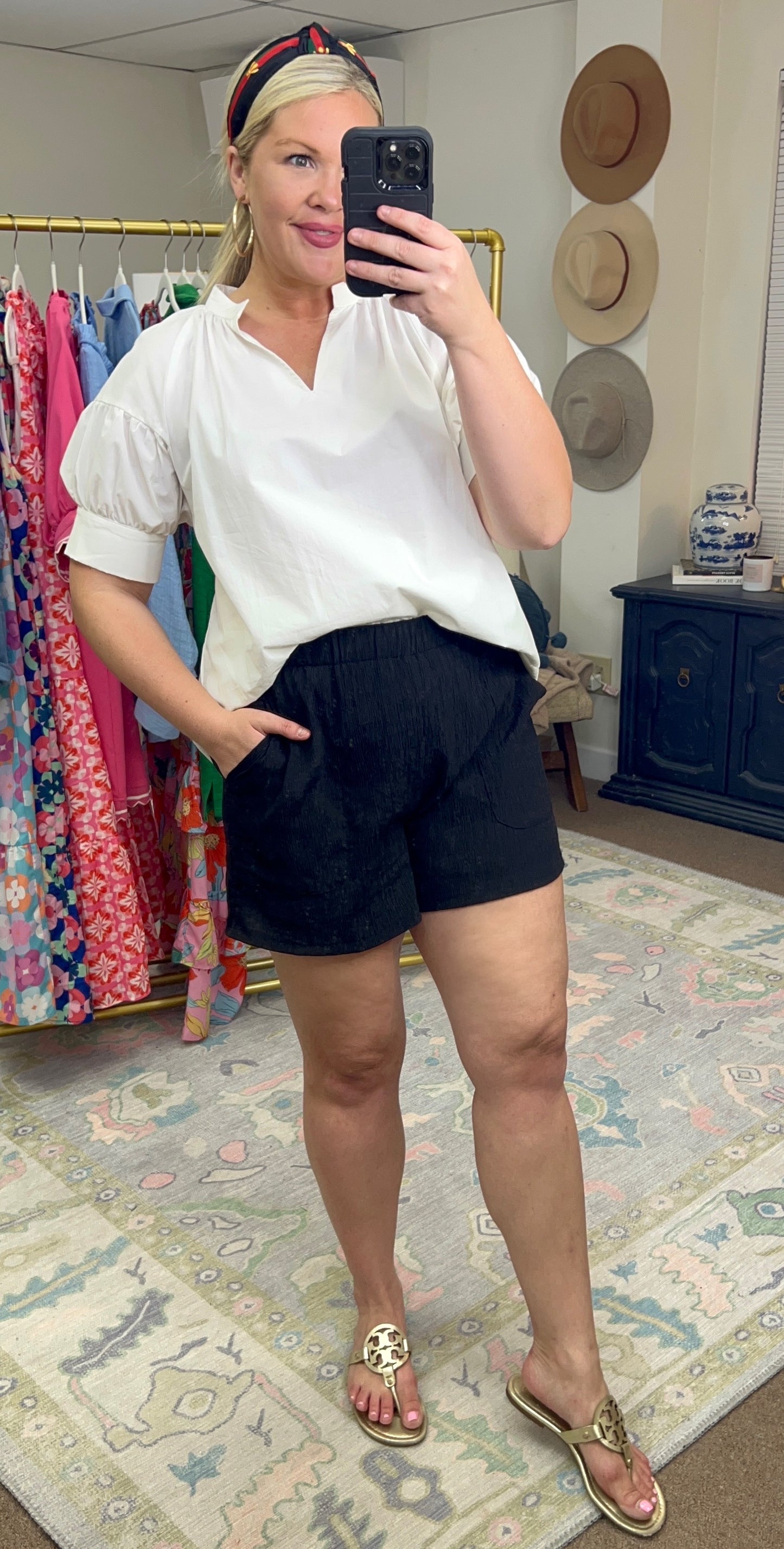Lady Like White Poplin Blouse
