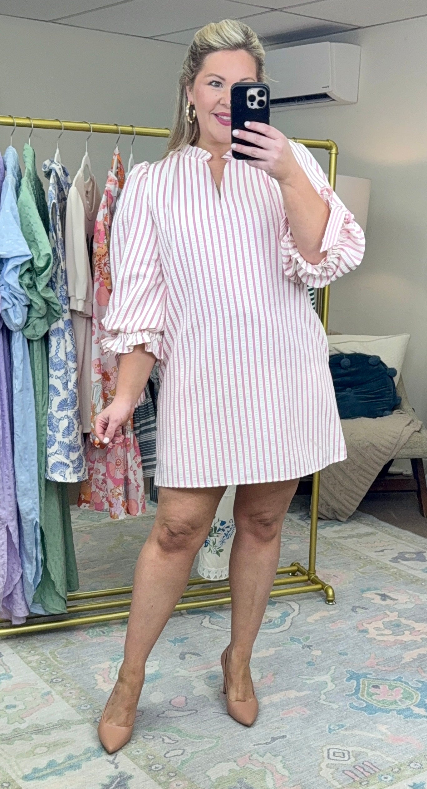 Pretty Is Stripe Bow Dress