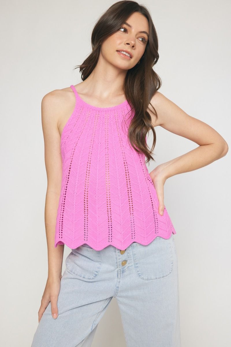 Like You Do Scallop Crochet Top