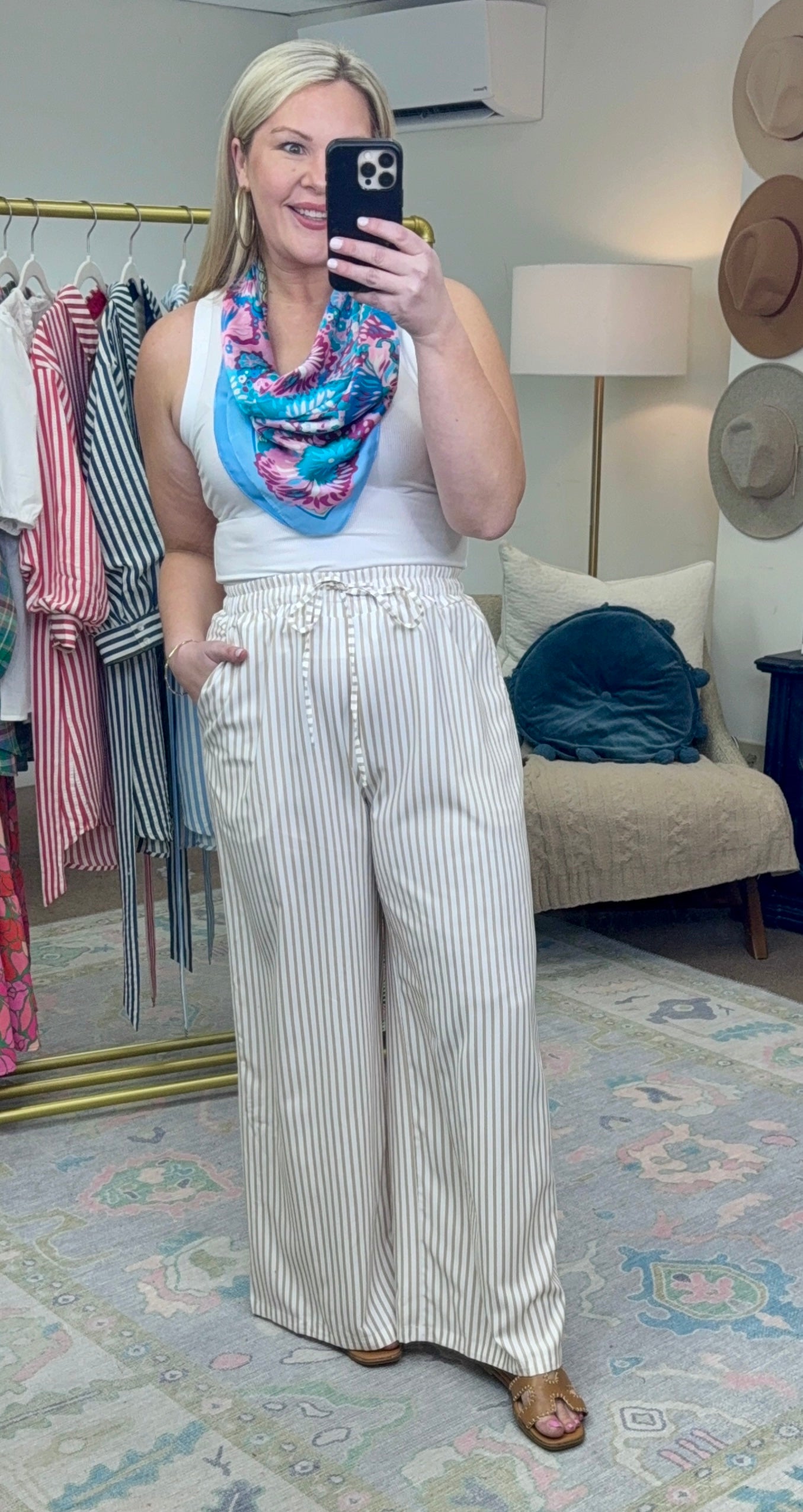 ✨RESTOCK✨ A Fine Line Wide Leg Stripe Pants