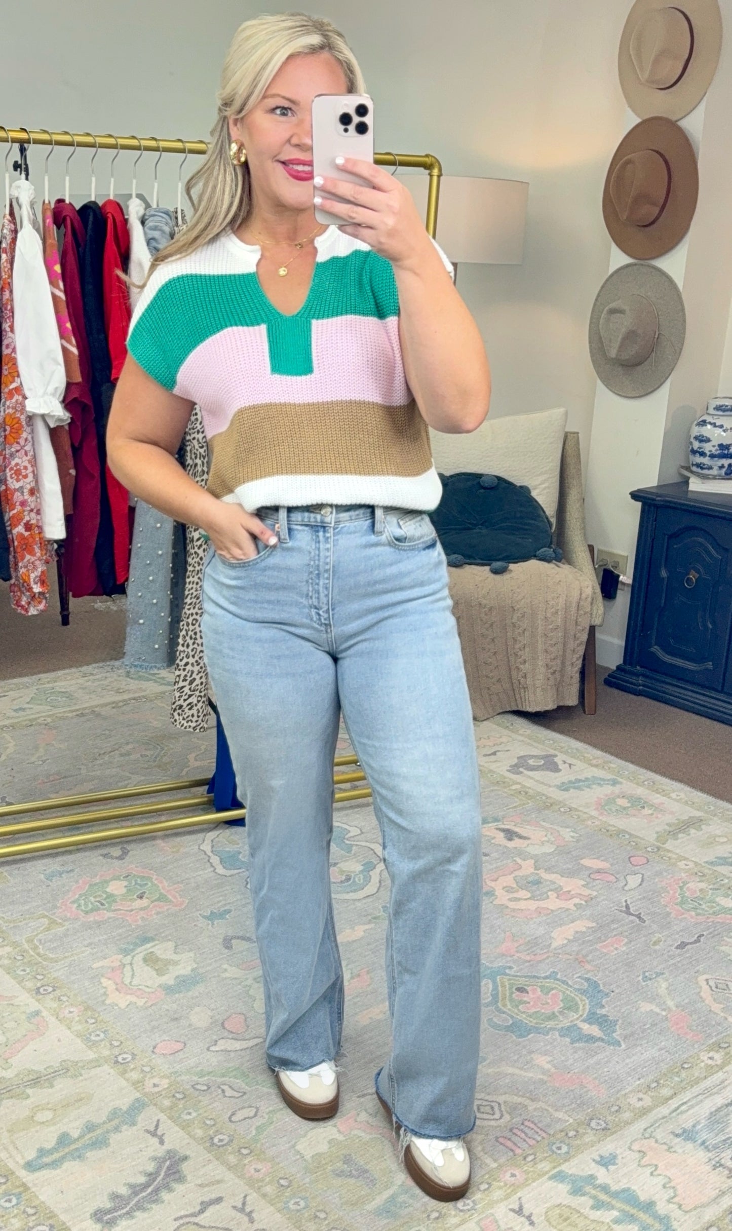 Polaroid of Perfection Color Block Knit Top