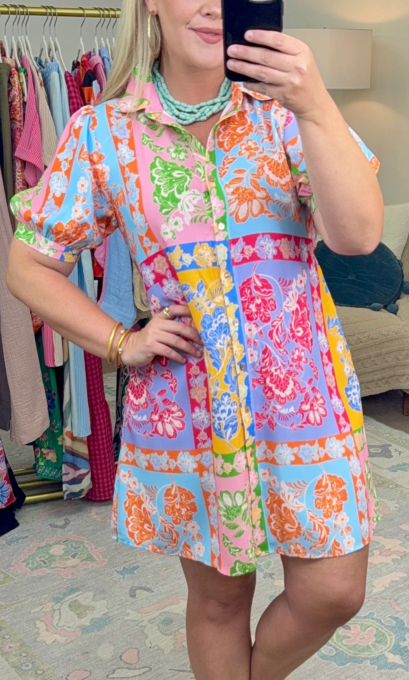 Sights of Nantucket Printed Shirt Dress