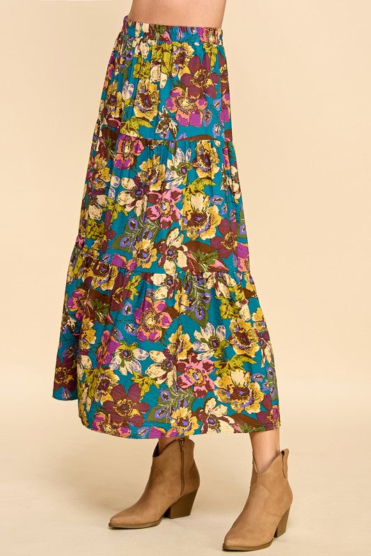 Fleur Real Tiered Maxi Skirt
