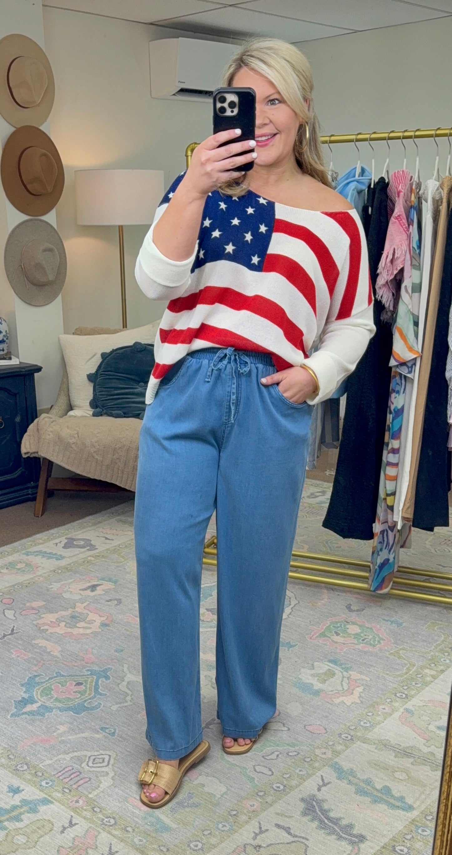 Star Spangled Light Knit Top