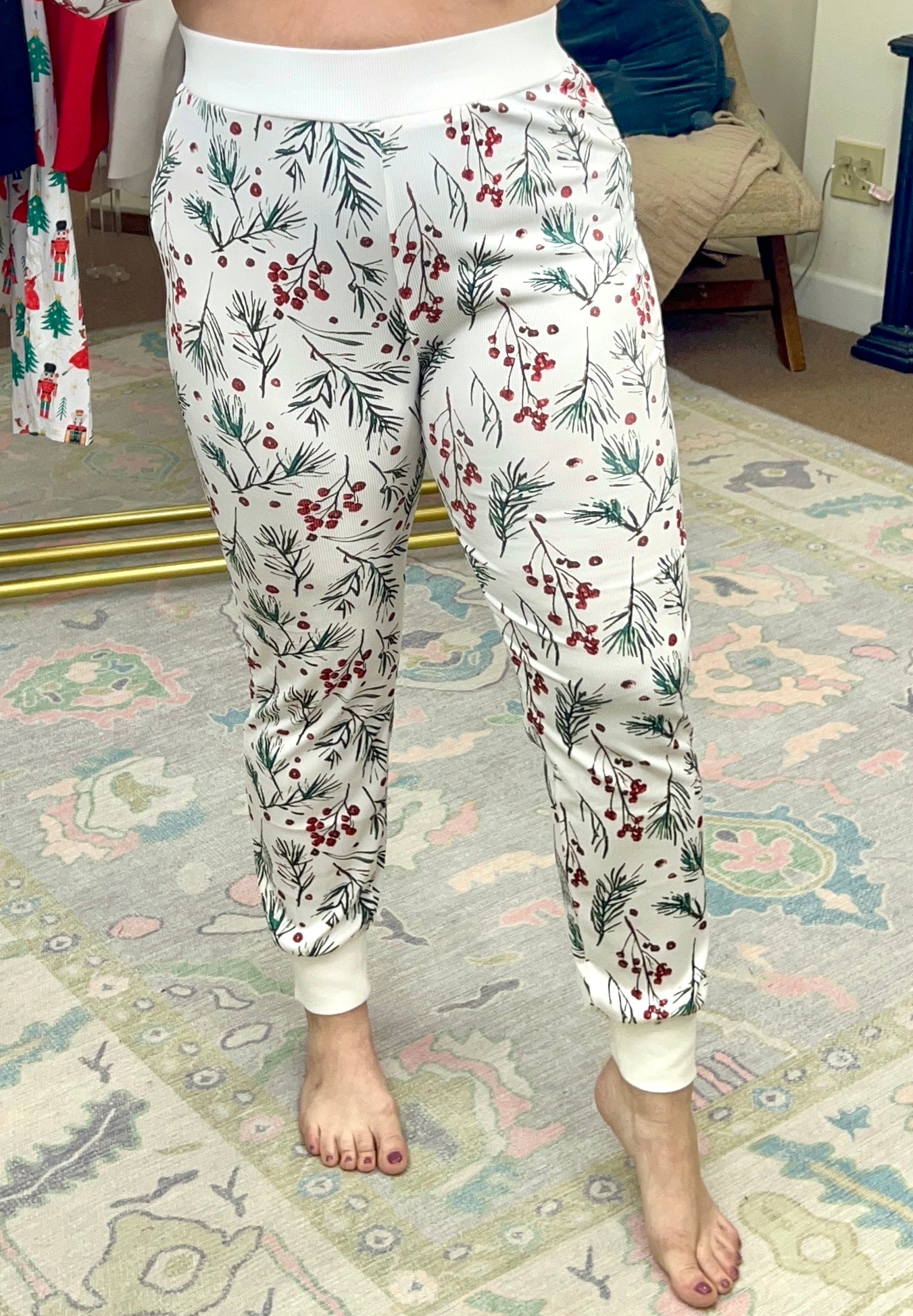 Happy Holly-Days Printed Pajama Set