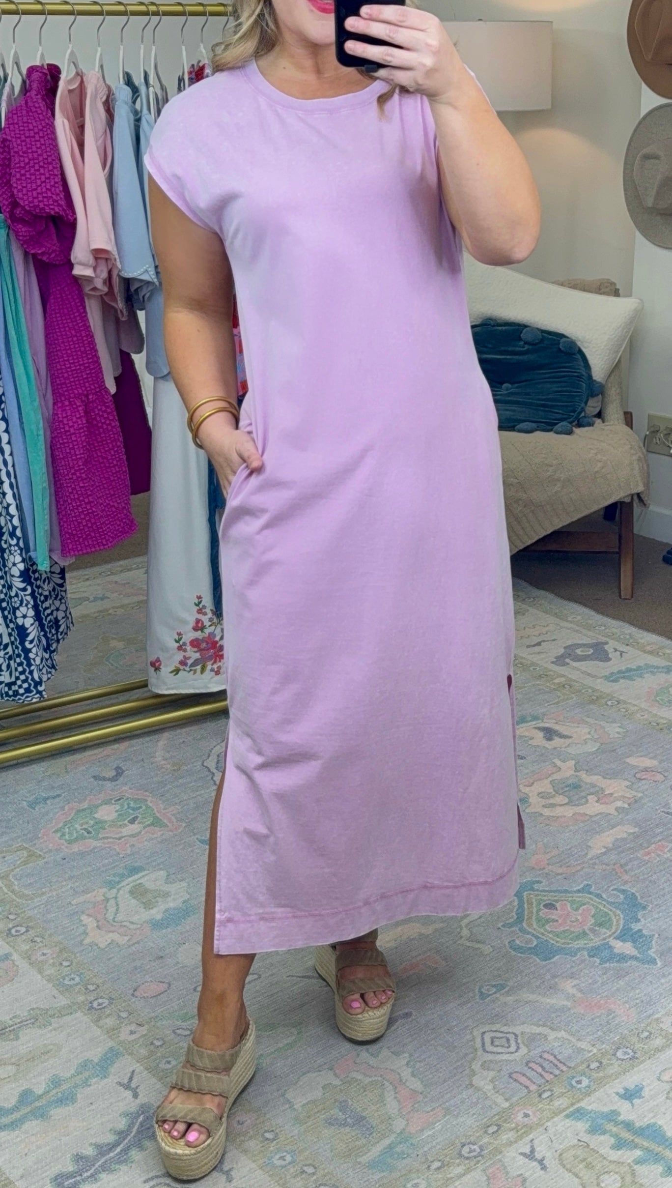 **MORE COLORS** Loosen Up Mineral Wash T-Shirt Maxi Dress