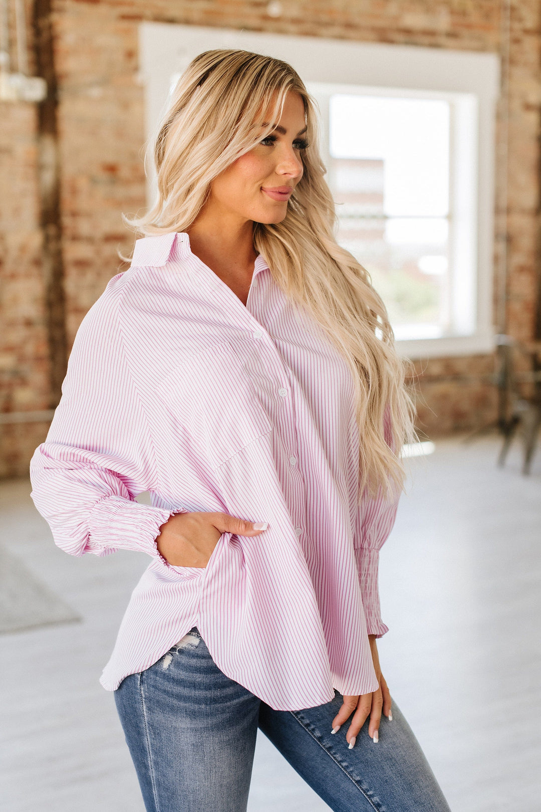 **MORE COLORS** Easygoing Gal Smock Sleeve Button Down Tunic
