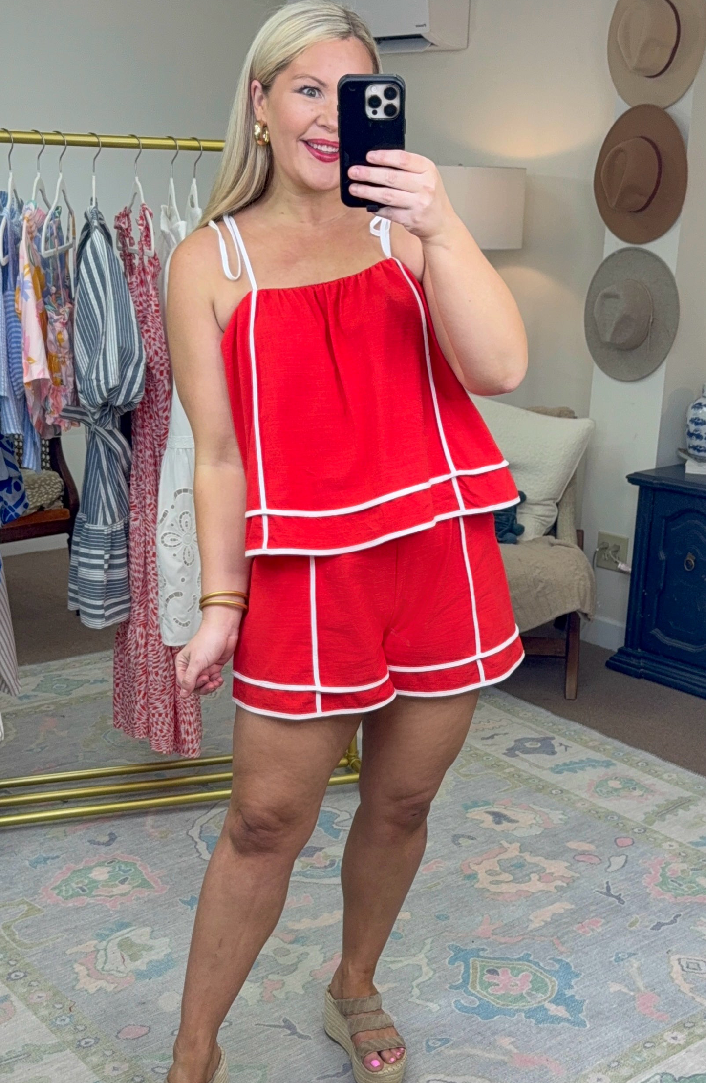 **MORE COLORS** Talk of the Town Shoulder Tie Romper