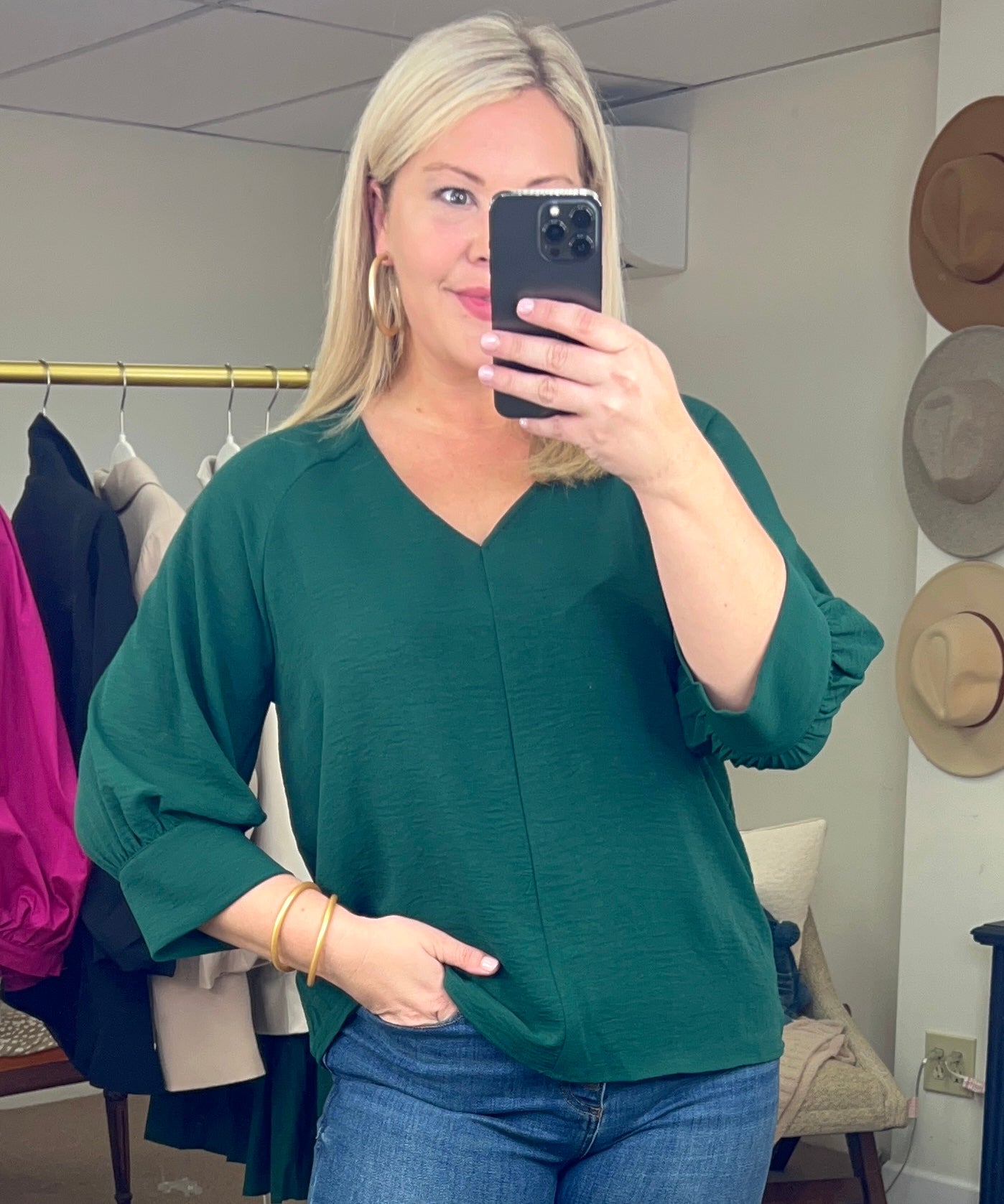 Level Up V-Neck Blouse