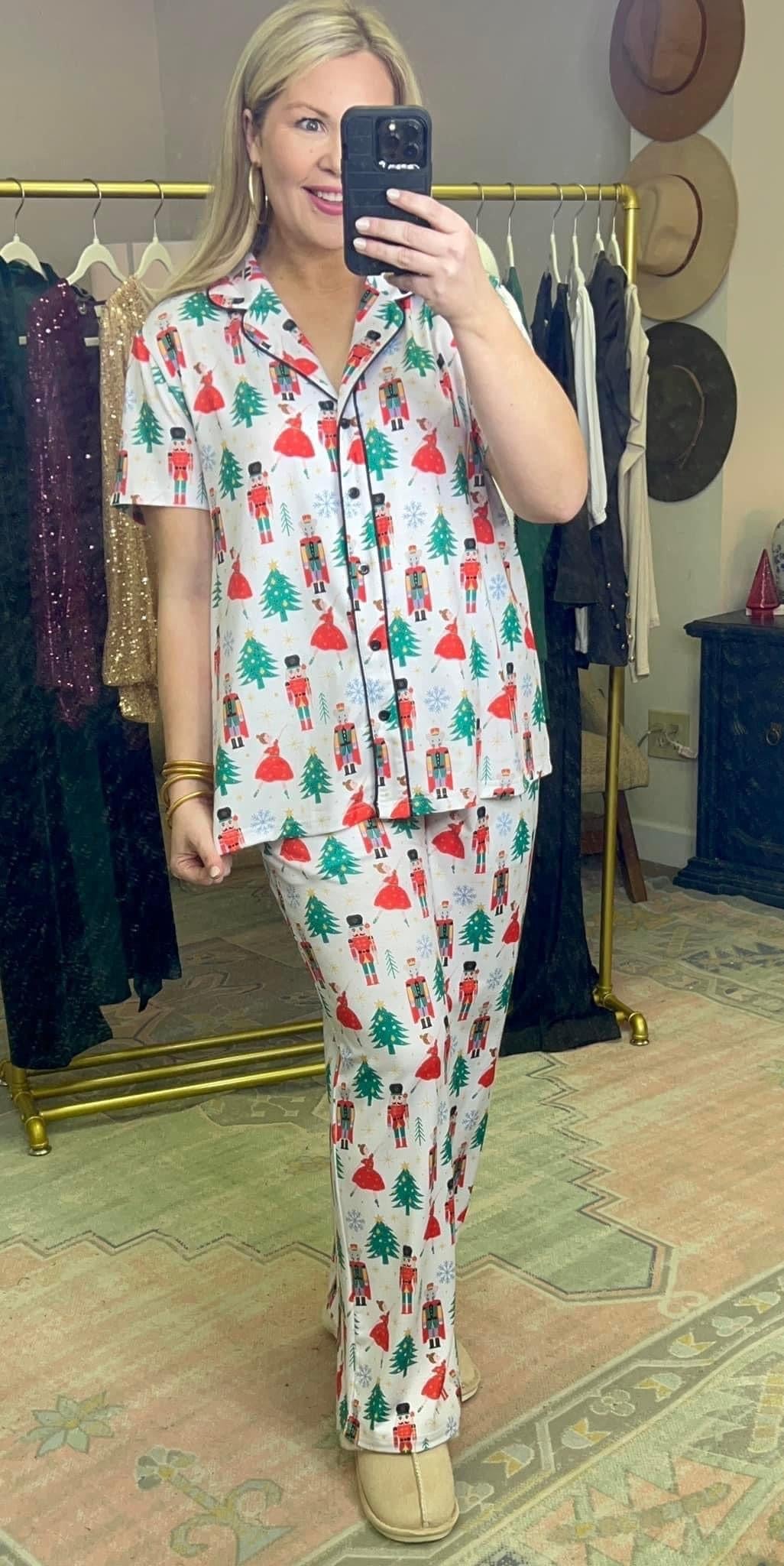 Nutcracker Print Pajama Set