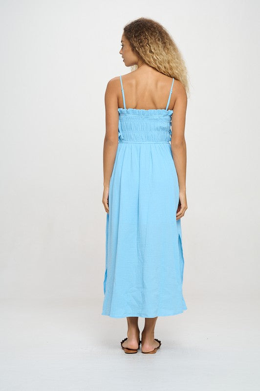 Meet Me in Santorini Azure Maxi Dress
