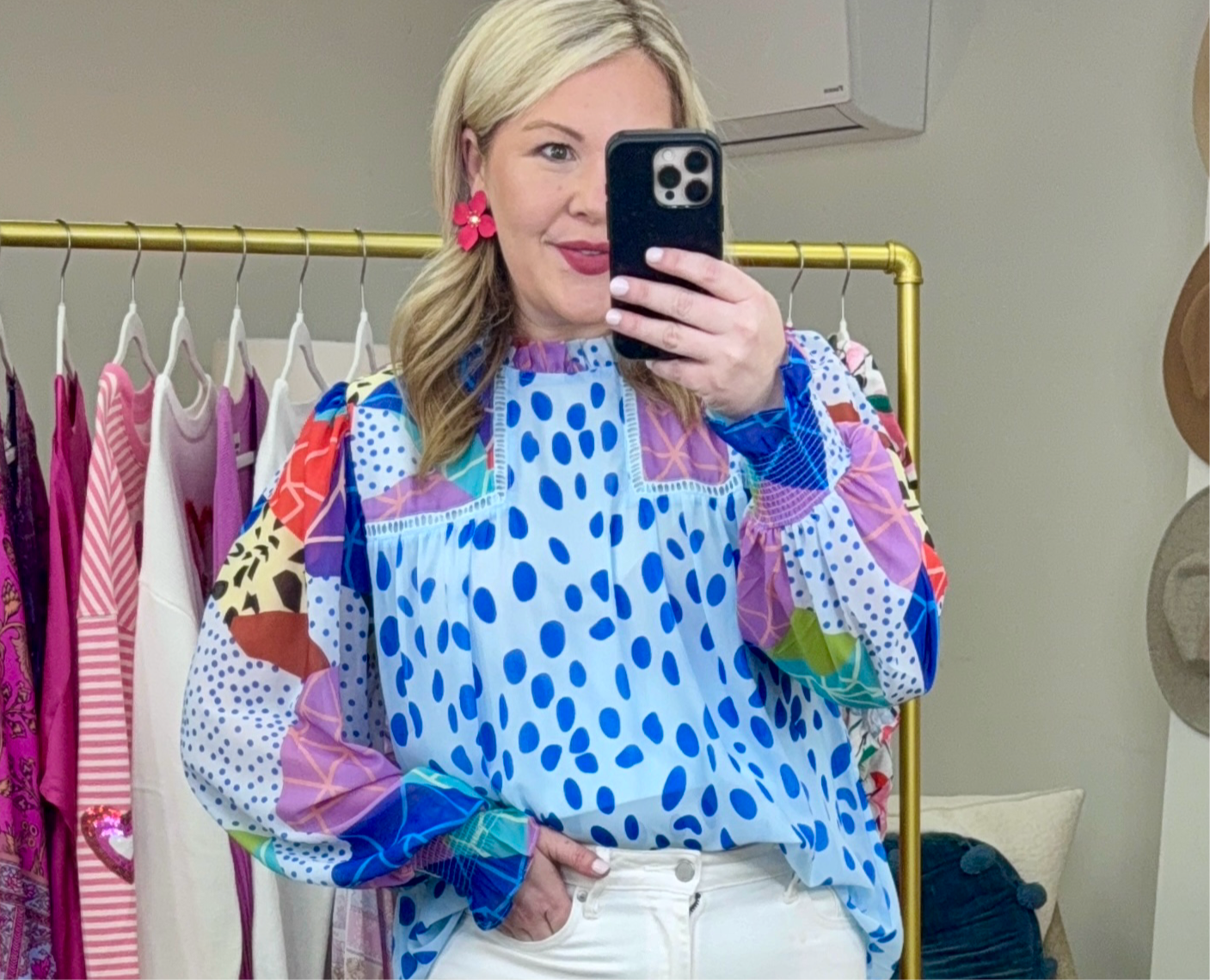 Go For The Bold Mix Print Blouse