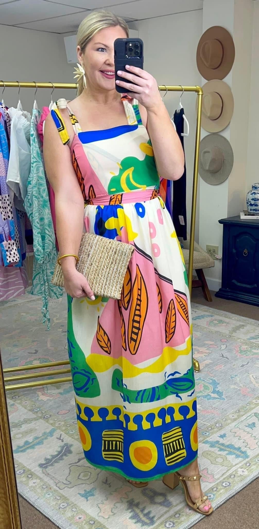 Hot Tropic Abstract Print Skirt