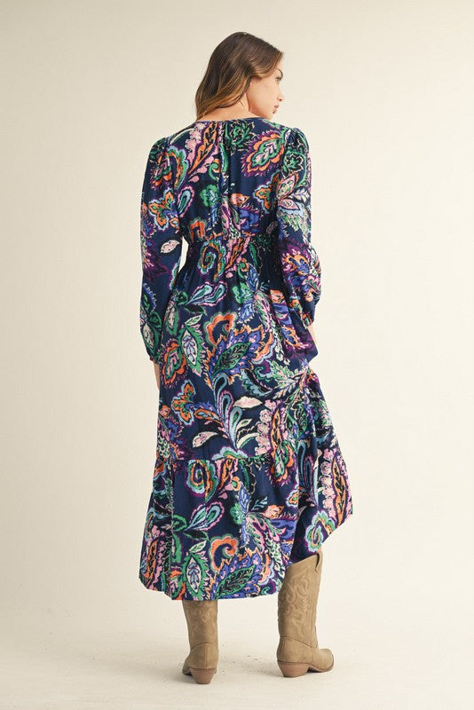 Fairytale Love Print Midi Dress