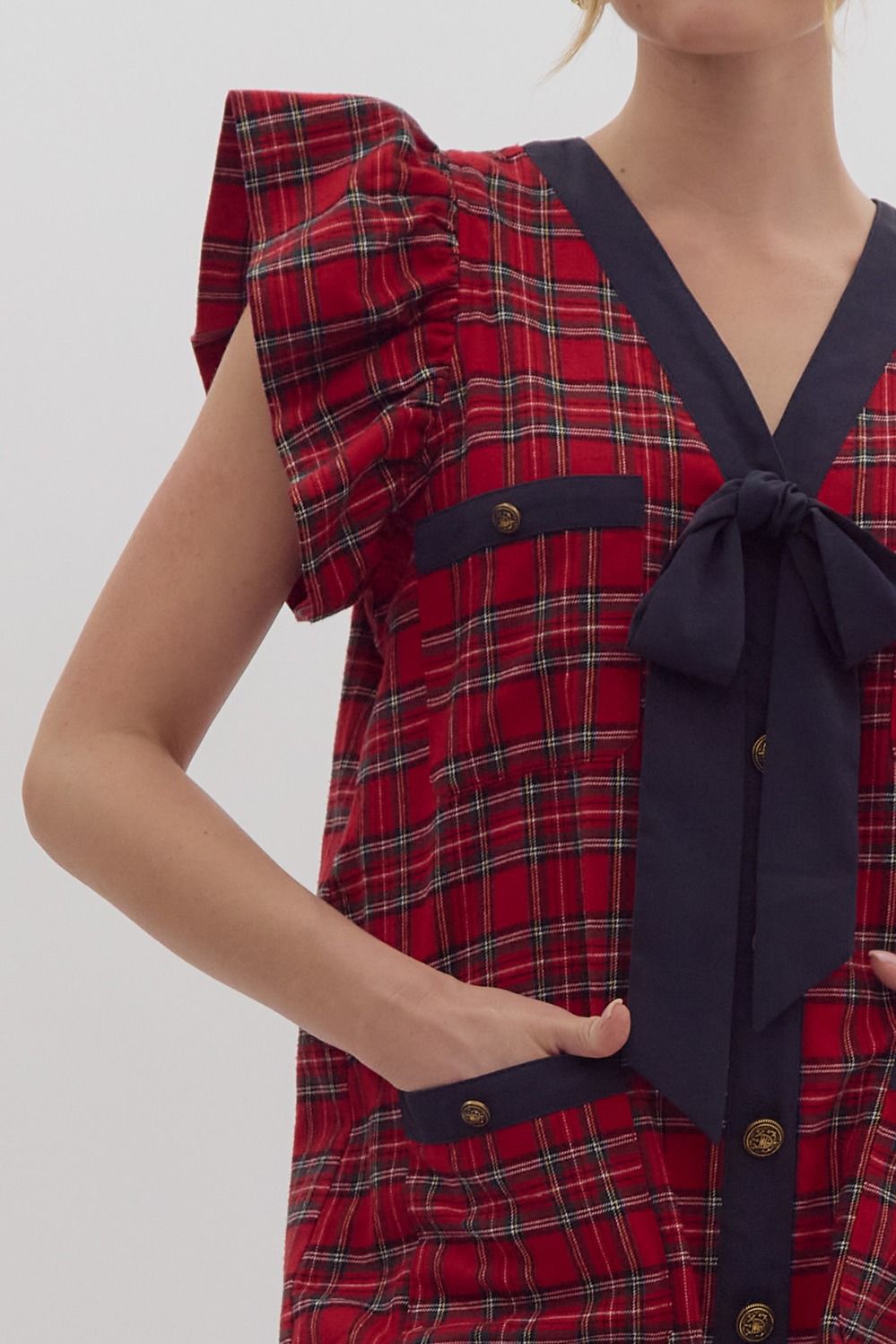 **MORE COLORS** Got It Plaid Ruffle Tartan Dress