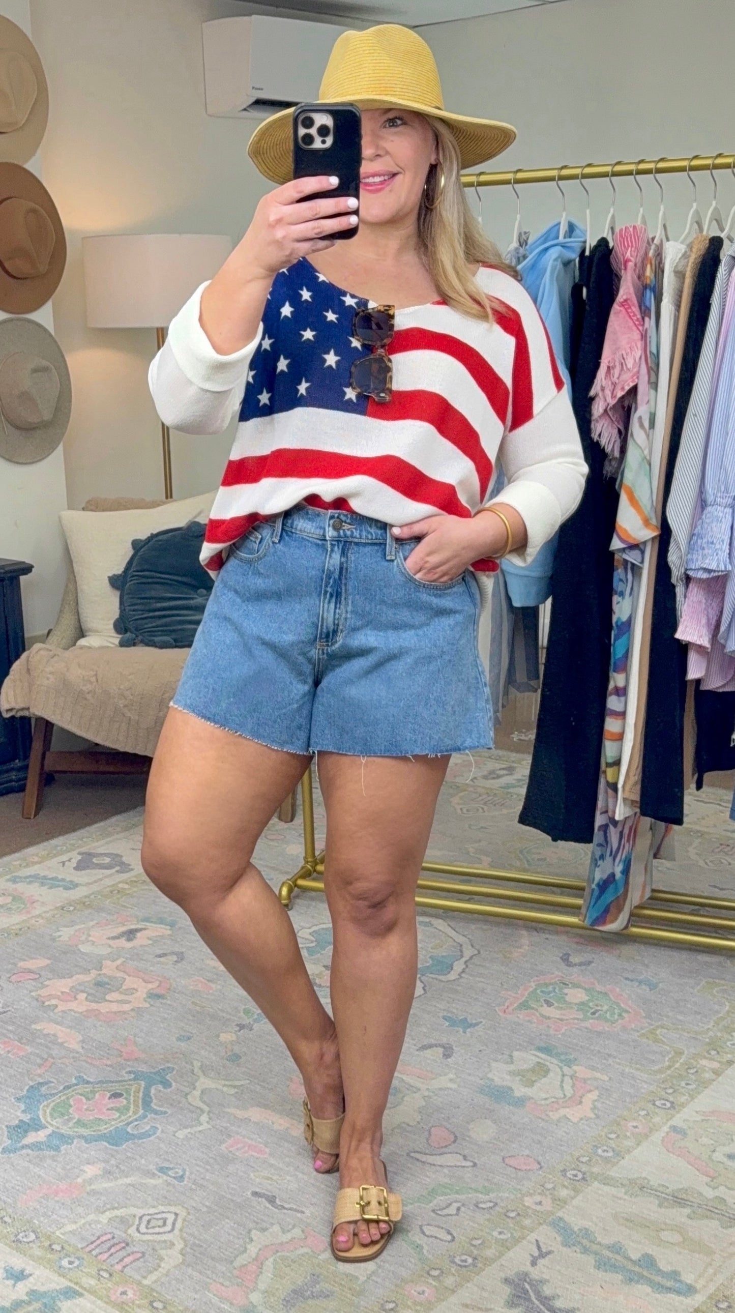 Star Spangled Light Knit Top