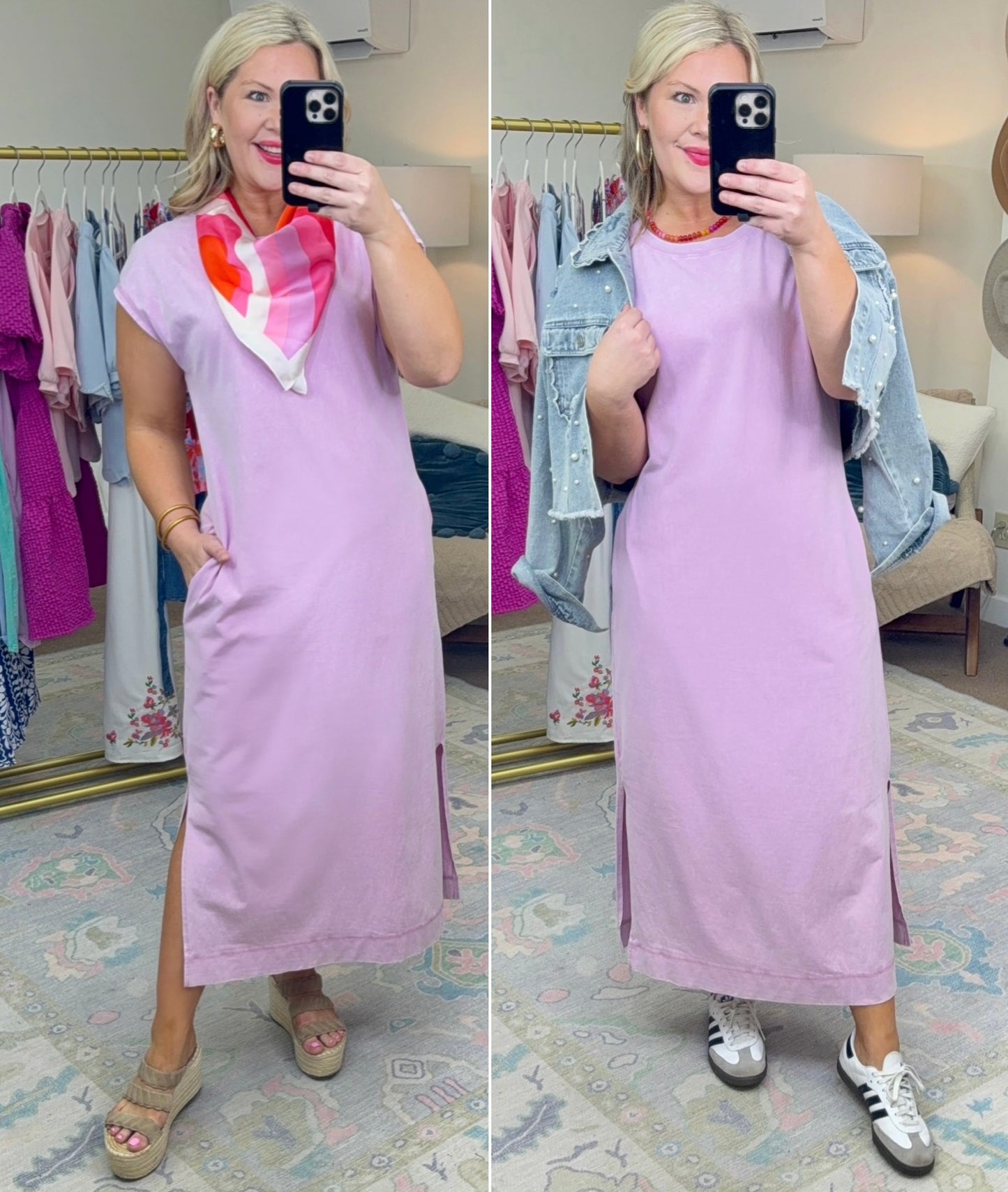 **MORE COLORS** Loosen Up Mineral Wash T-Shirt Maxi Dress