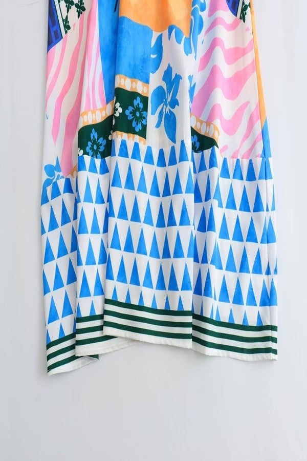 Go to Rio Abstract Print Midi Dress