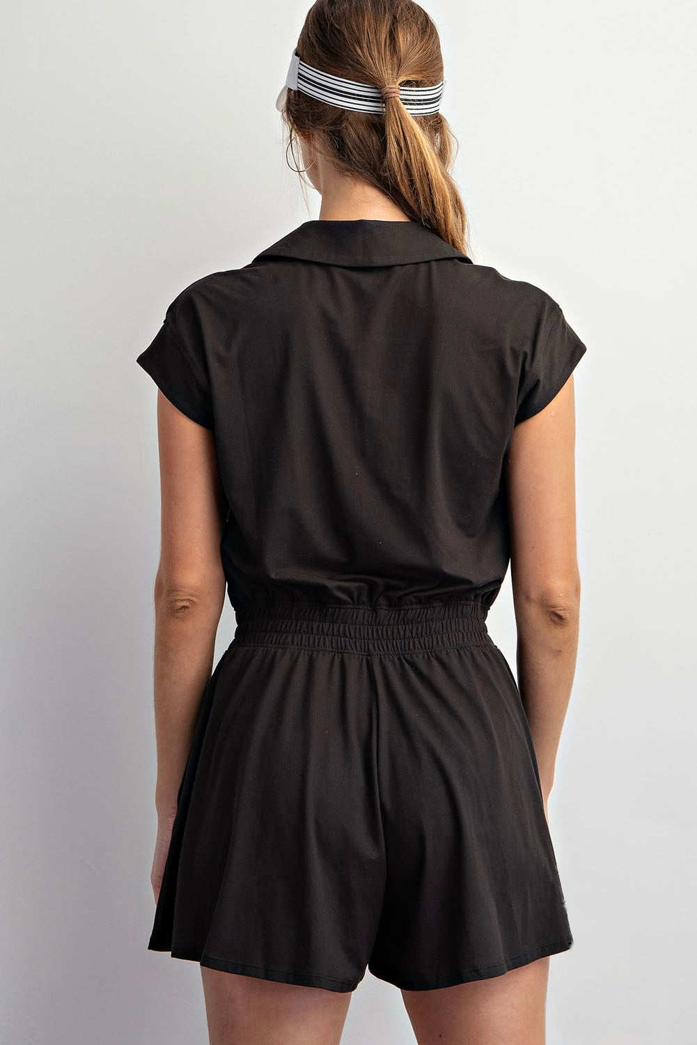 **MORE COLORS** Style and Sport Butter Soft Quarter Zip Athleisure Romper