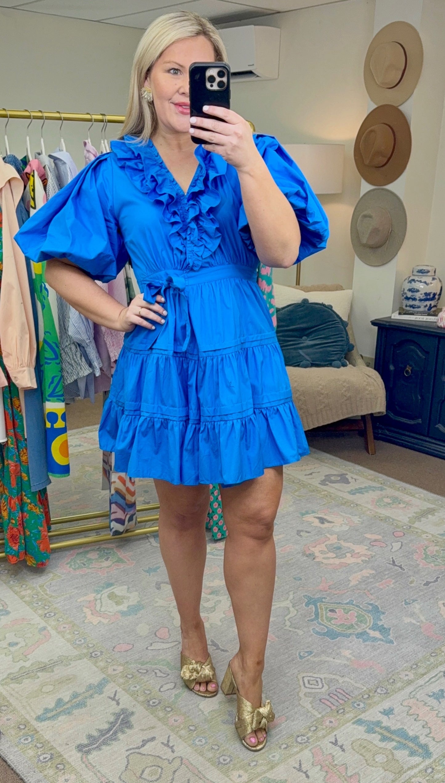 **MORE COLORS** Let’s Go Dancing Tiered Wrap Mini Dress