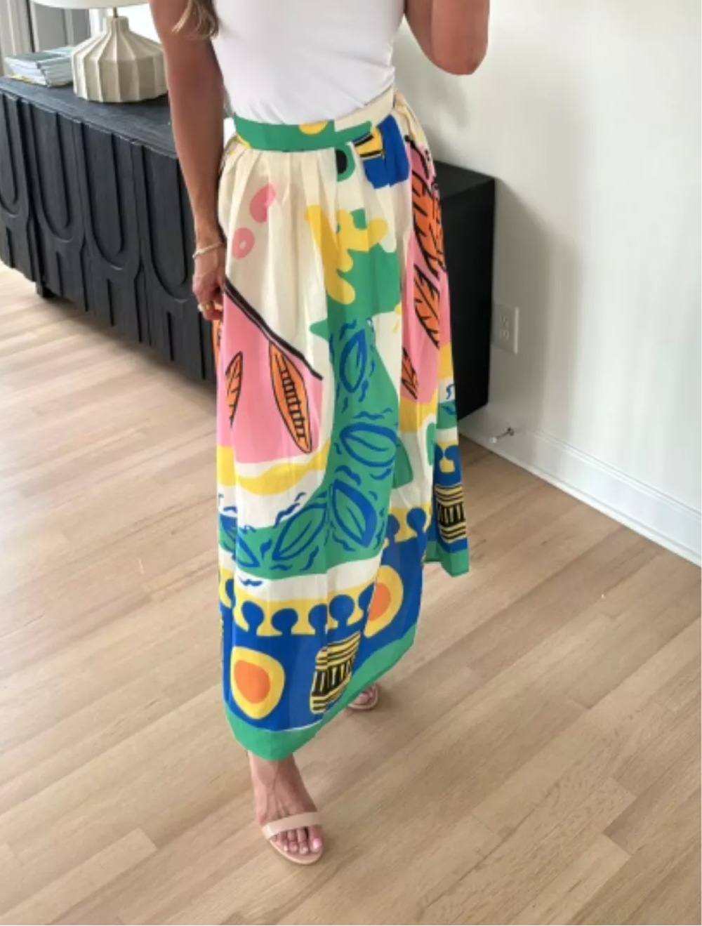 Hot Tropic Abstract Print Skirt