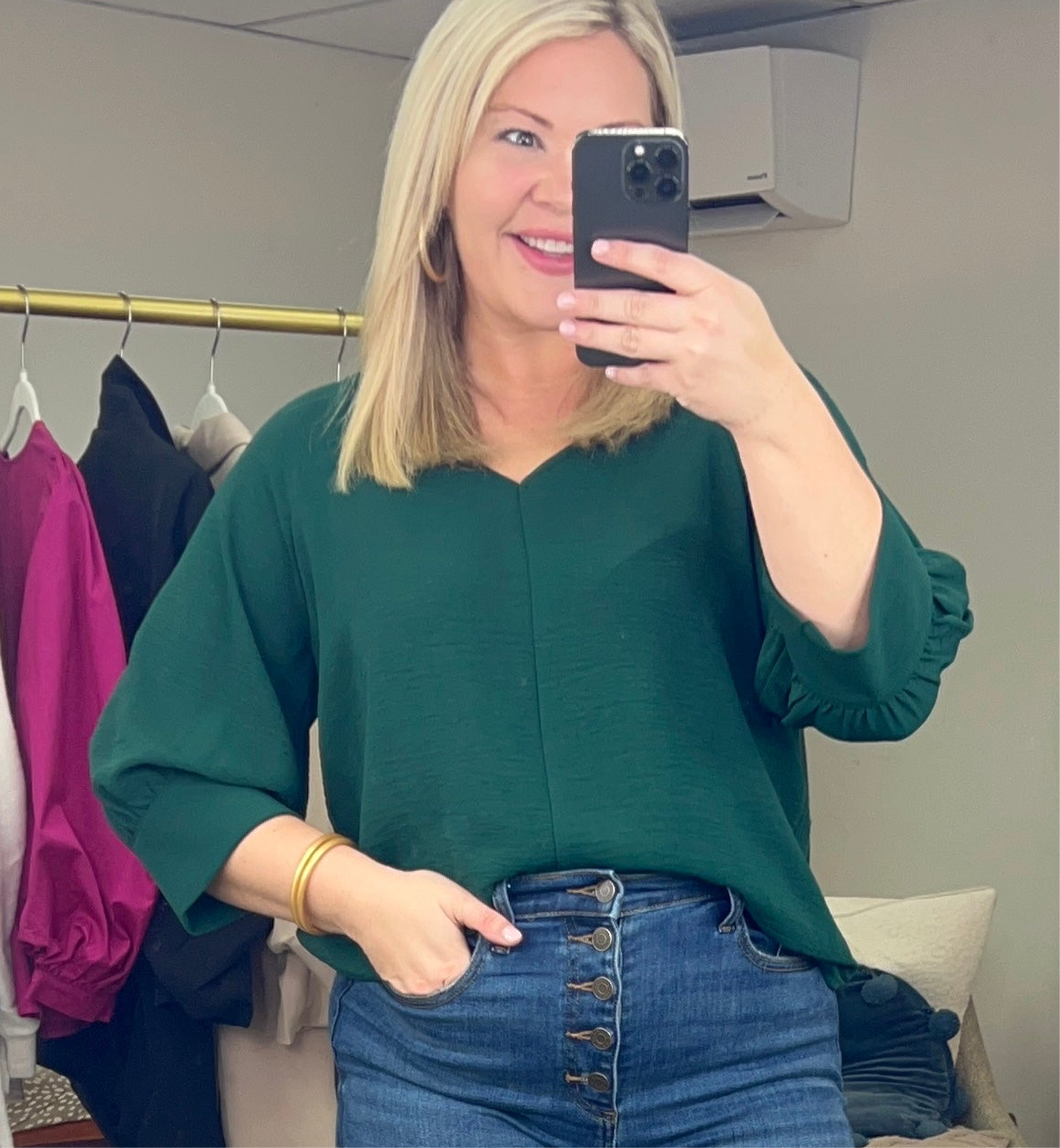 Level Up V-Neck Blouse