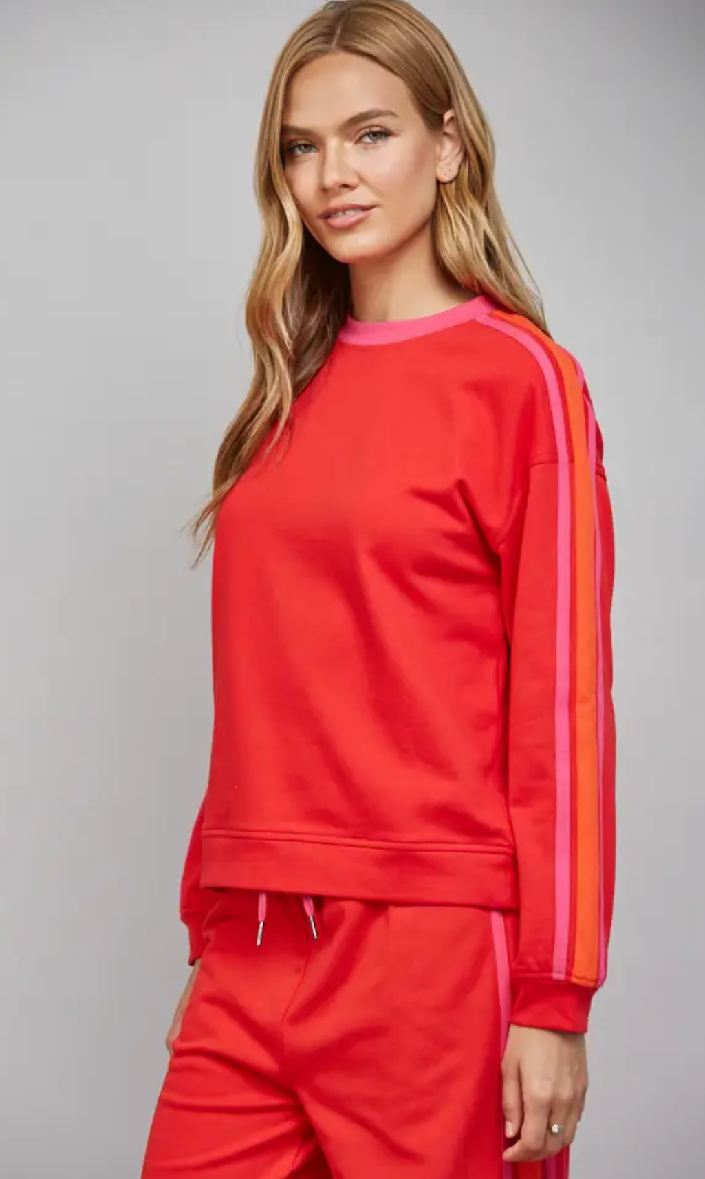 FATE: Track Record Colorblock Stripe Pullover Top