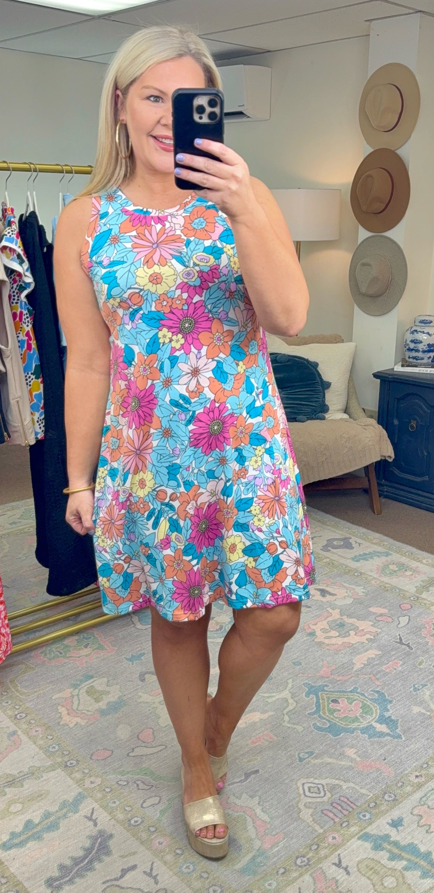 Fresh Pick Multicolor Floral Print Mini Dress