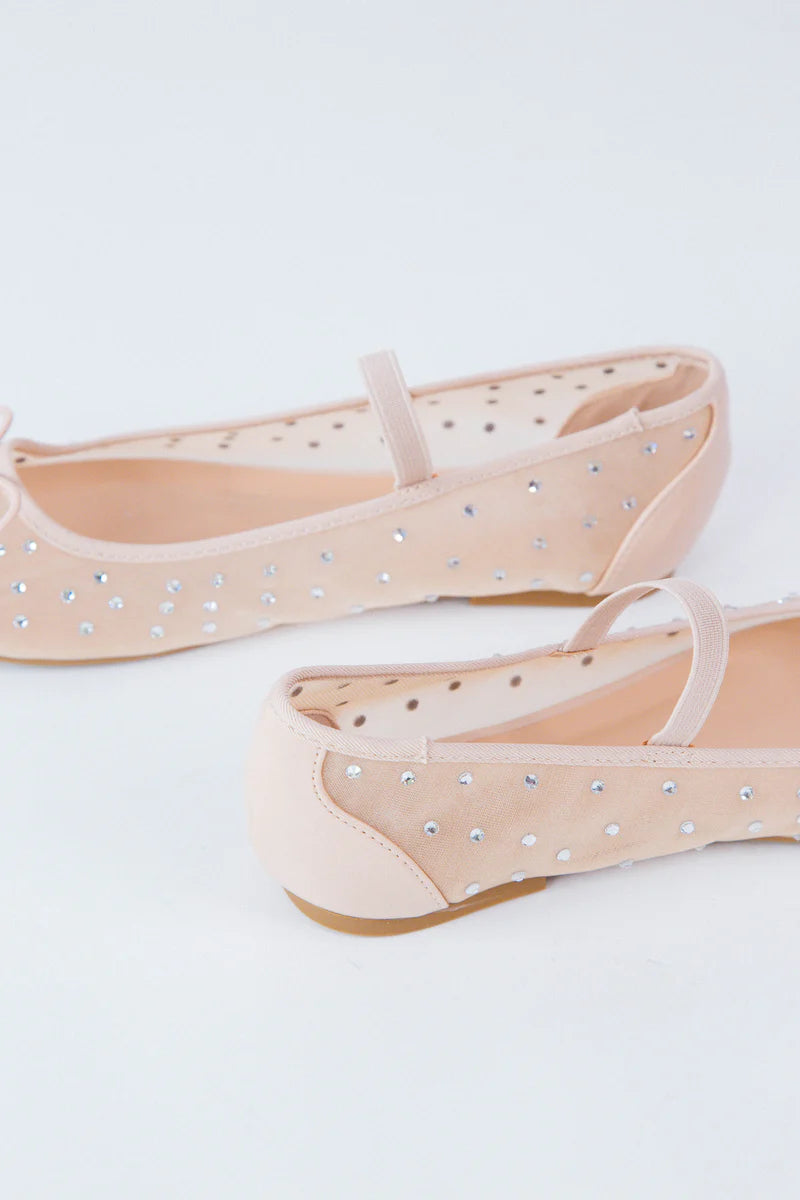 Tiny Dancer Mesh Embellished Flats
