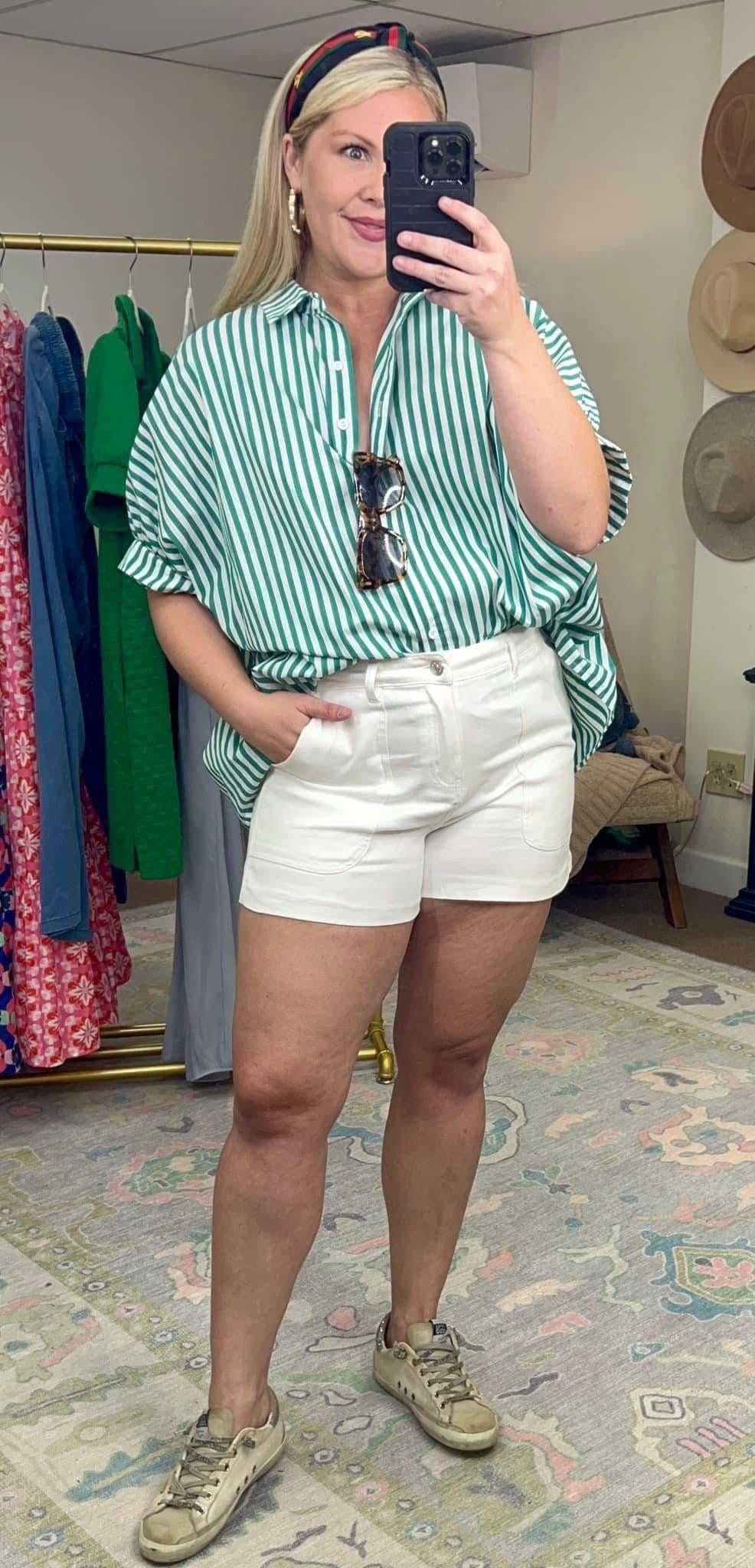 **MORE COLORS** Smooth Talker Stripe Dolman Sleeve Blouse