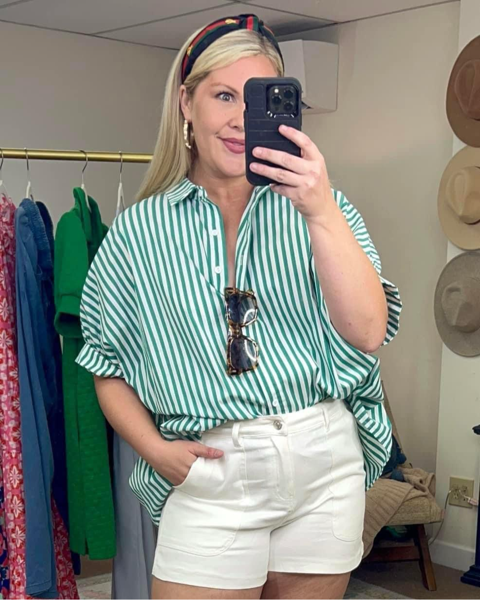 **MORE COLORS** Smooth Talker Stripe Dolman Sleeve Blouse