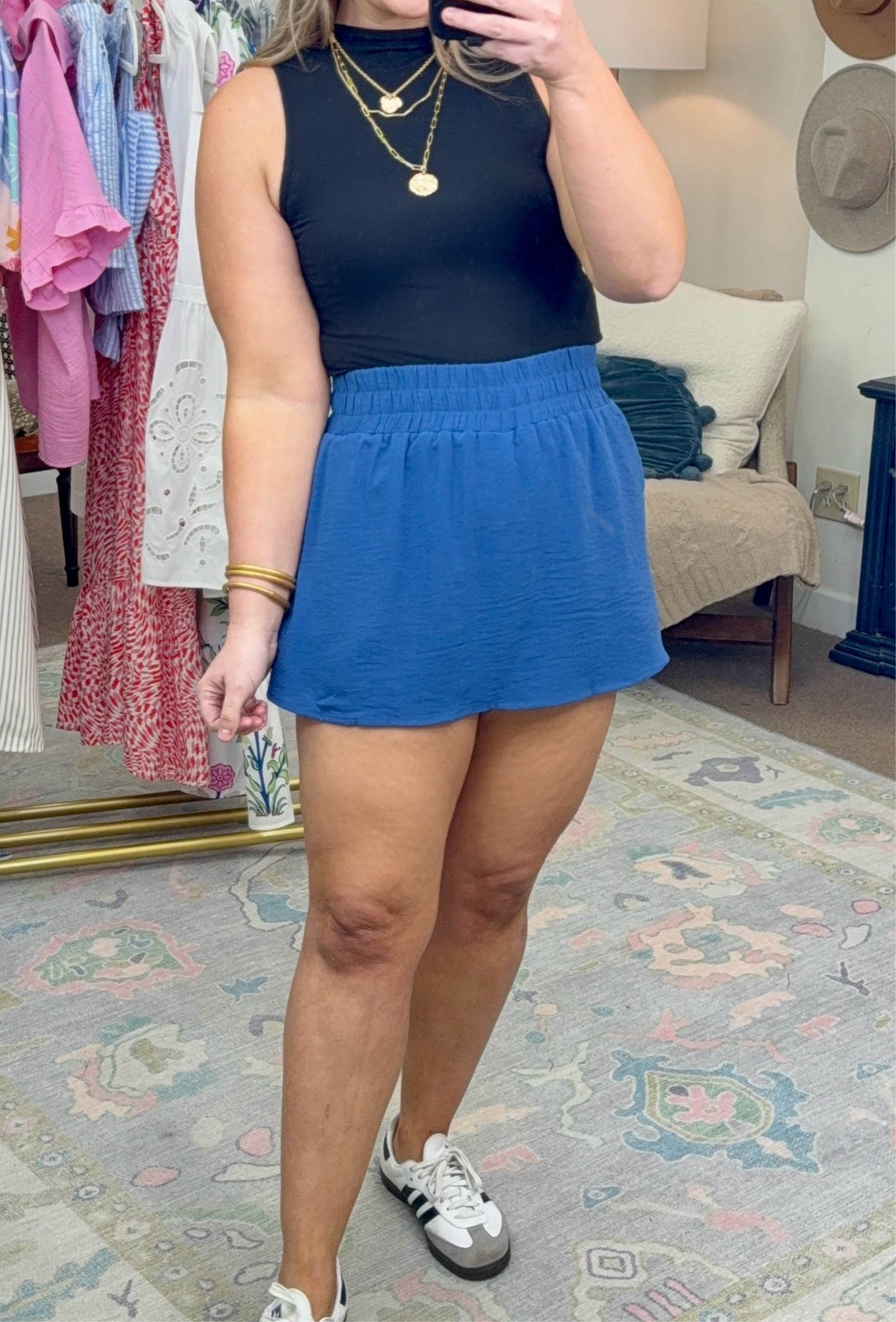 Easy Going Smock Waist Airflow Skort