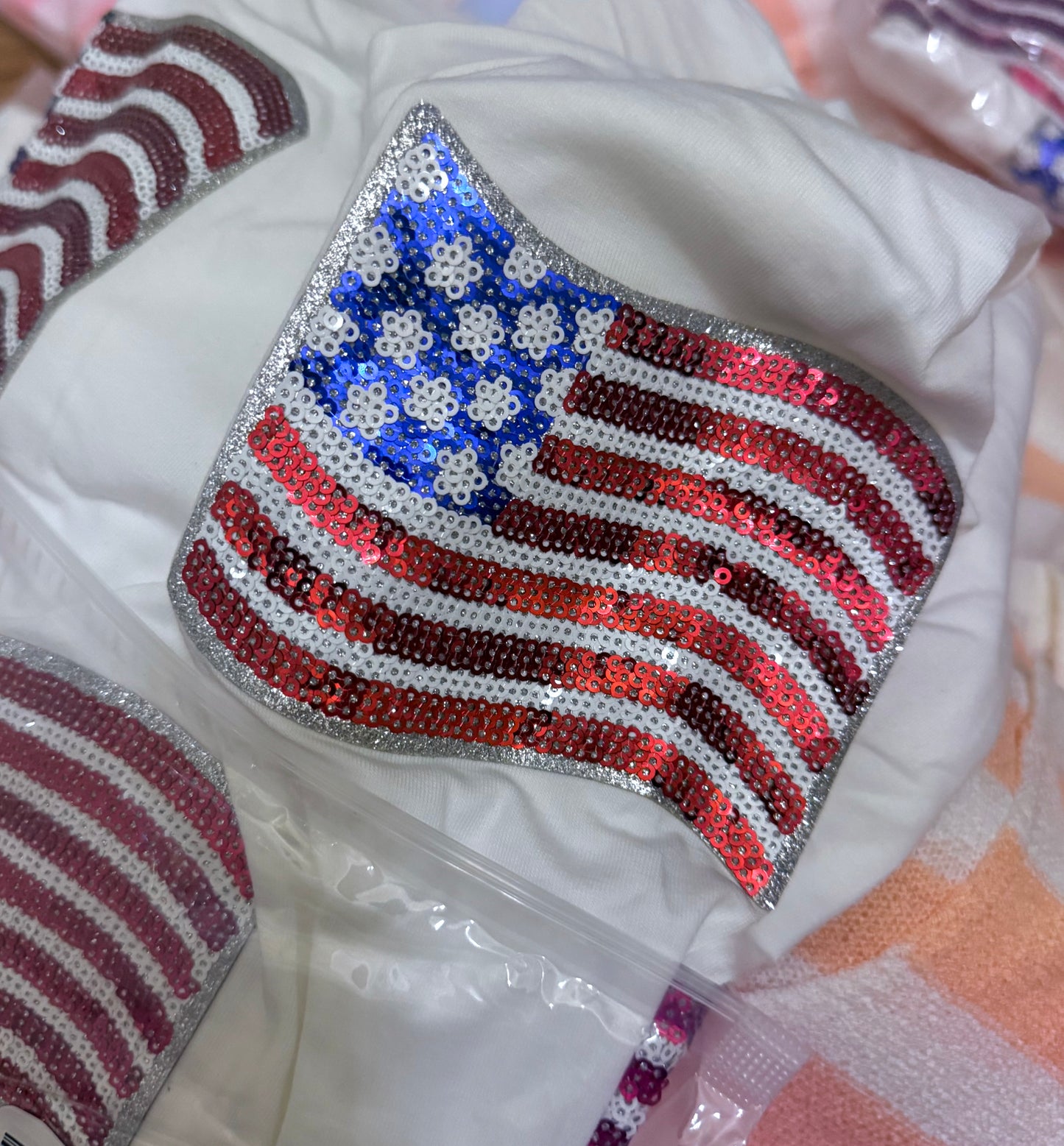 Star Spangled Flag Sequin Tee
