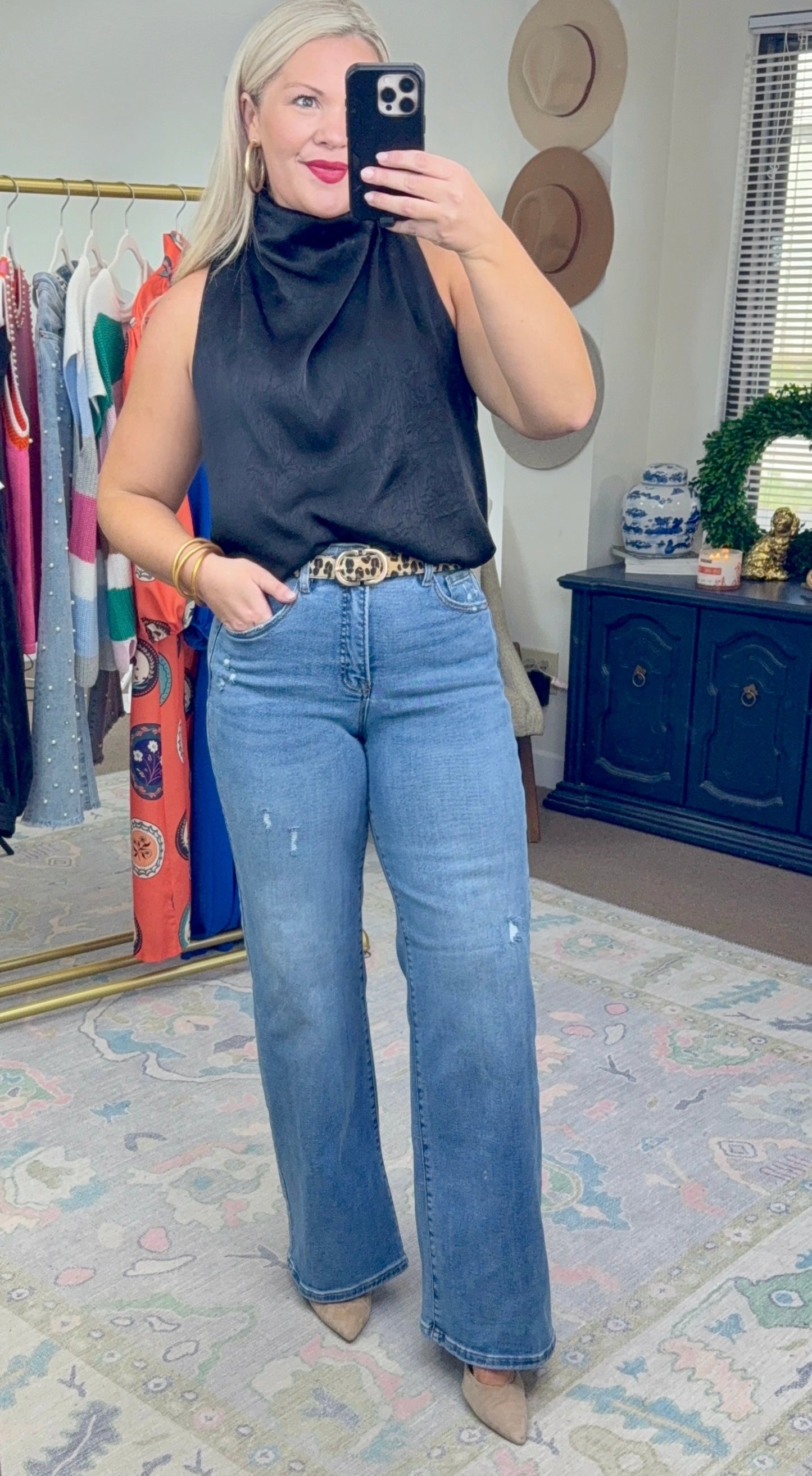 Main Attraction Drape Neck Blouse