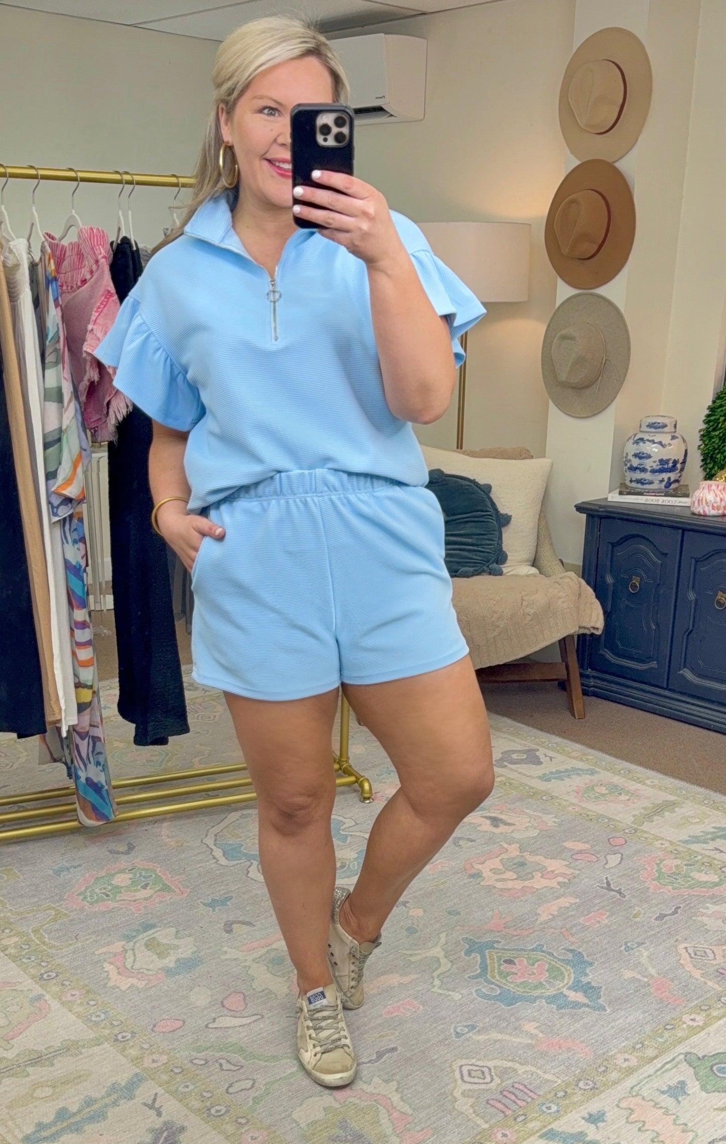 Homebody Ruffle Two Piece Set