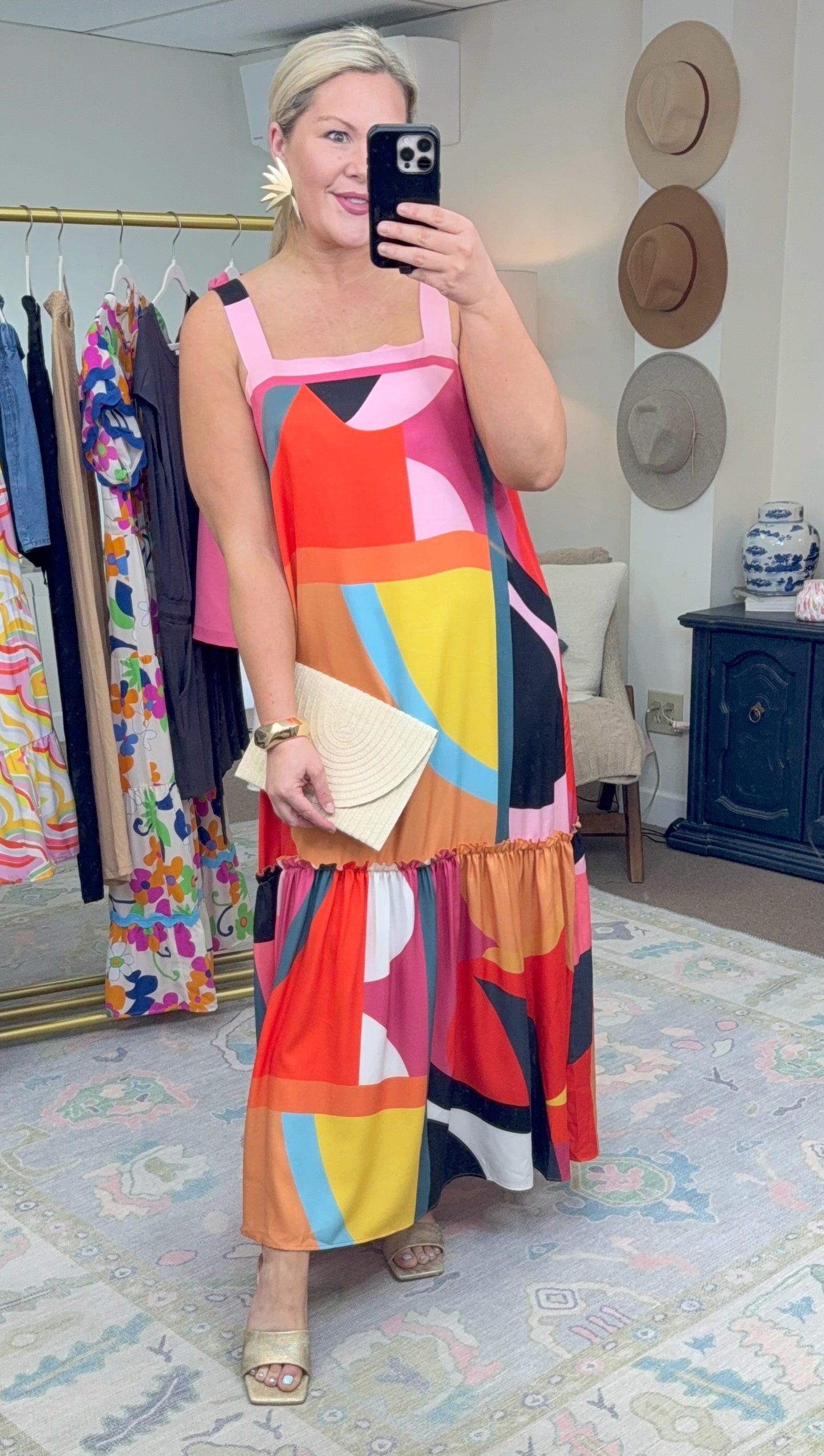✨RESTOCK✨ Made for Magic Color Block Ruffle Maxi Dress