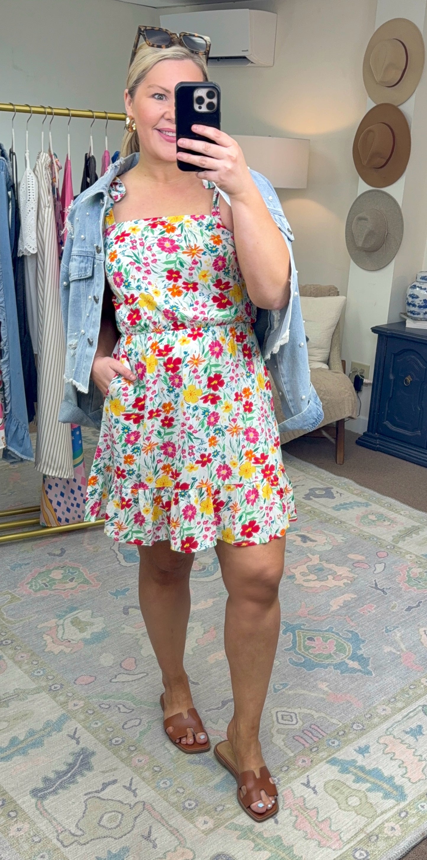 Miss Congeniality Floral Print Mini Dress