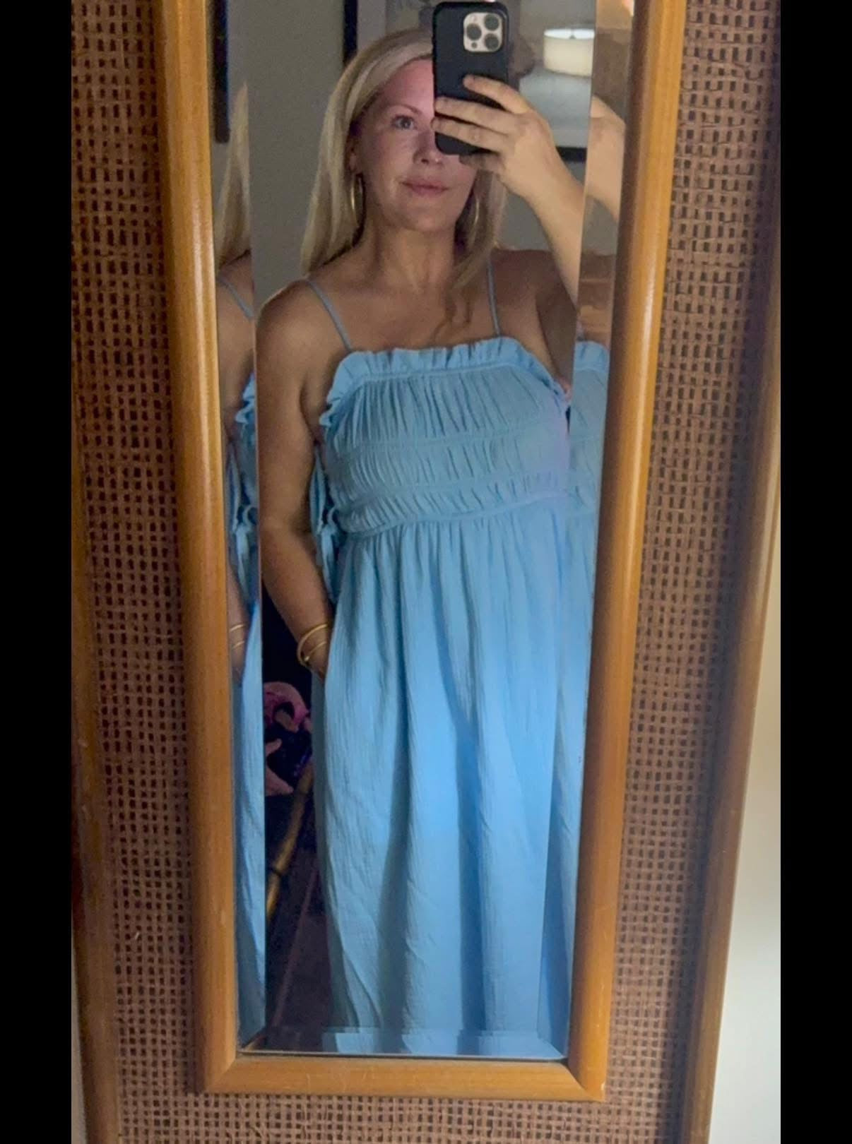 Meet Me in Santorini Azure Maxi Dress