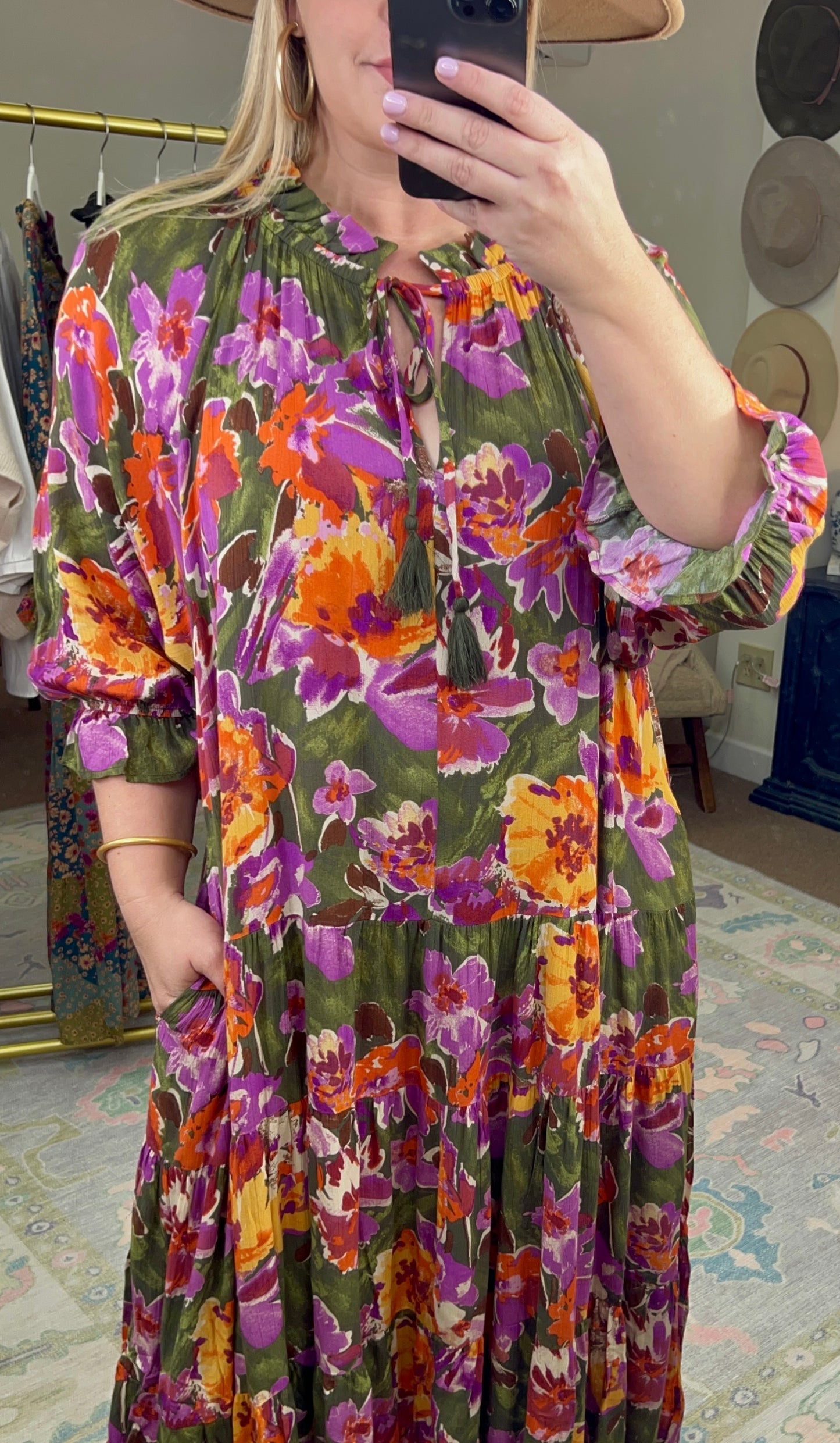 Full Bloom Printed Maxi Dress