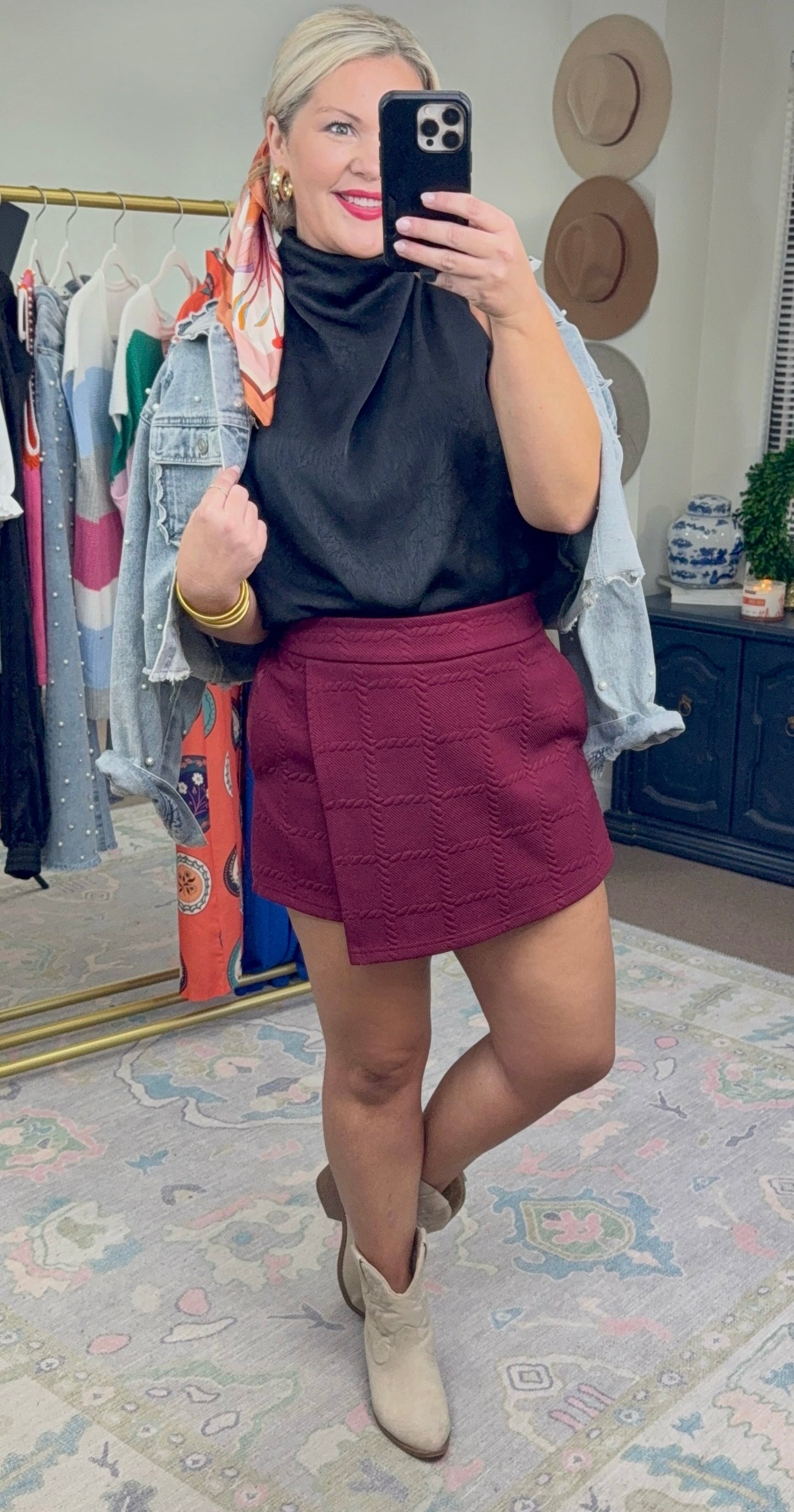Main Attraction Drape Neck Blouse