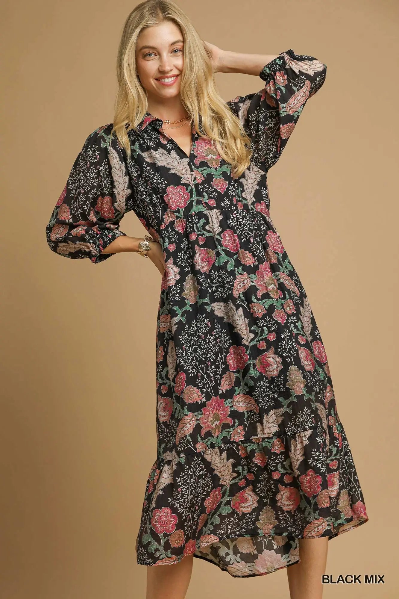 Bloom Theory Print Midi Dress