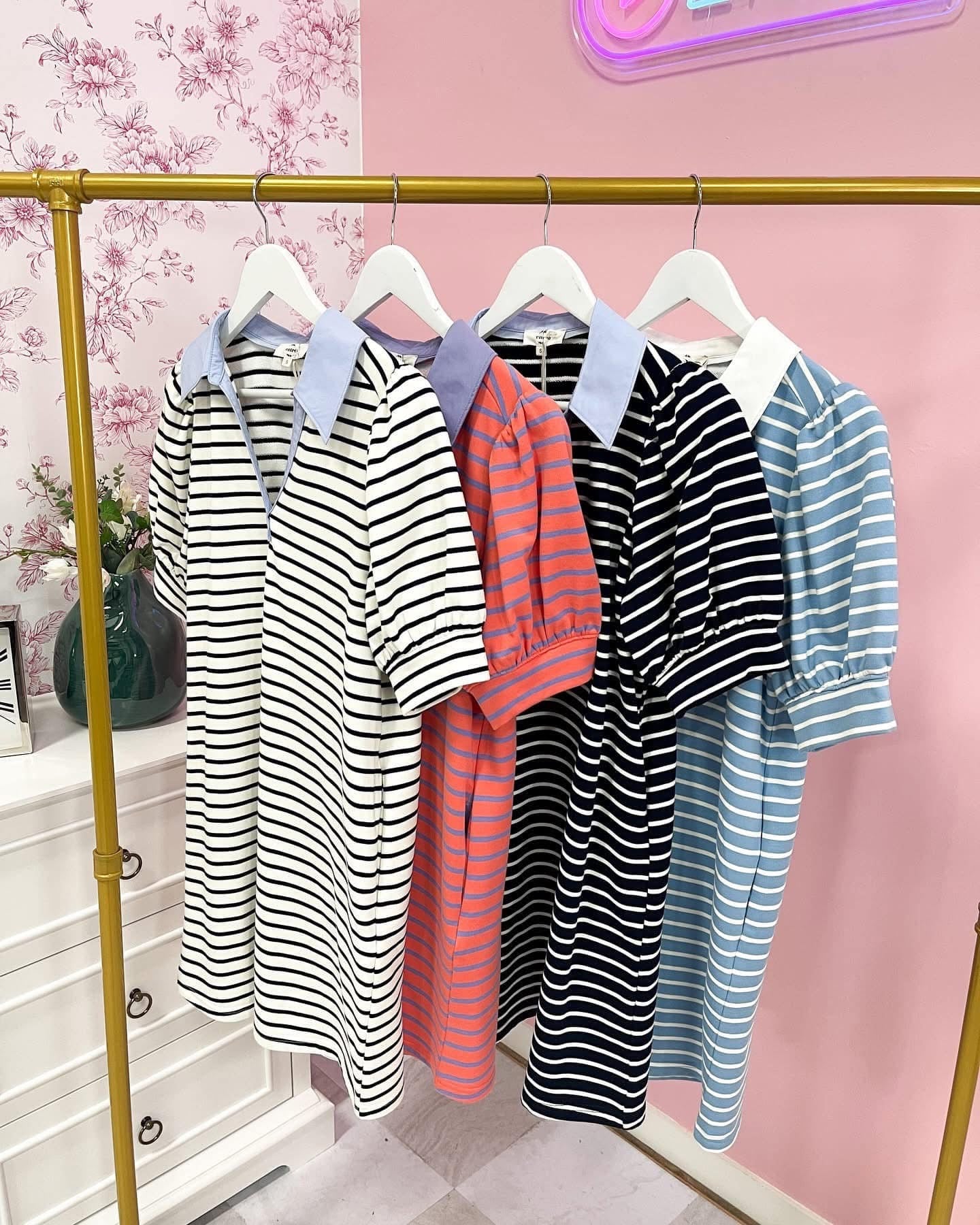 **MORE COLORS** Classic Cool Collar Shirt Dress