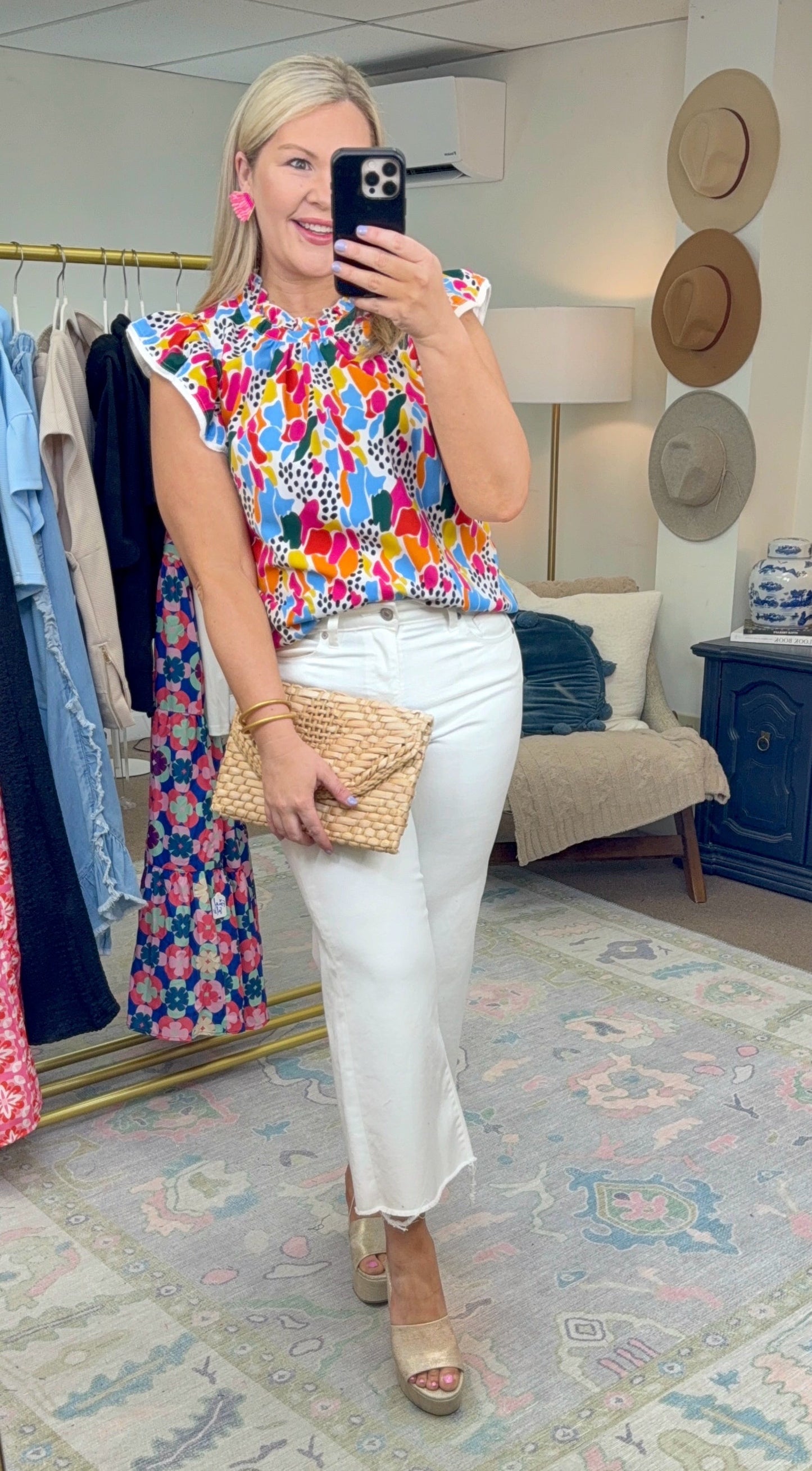 Fun Times Abstract Print Blouse